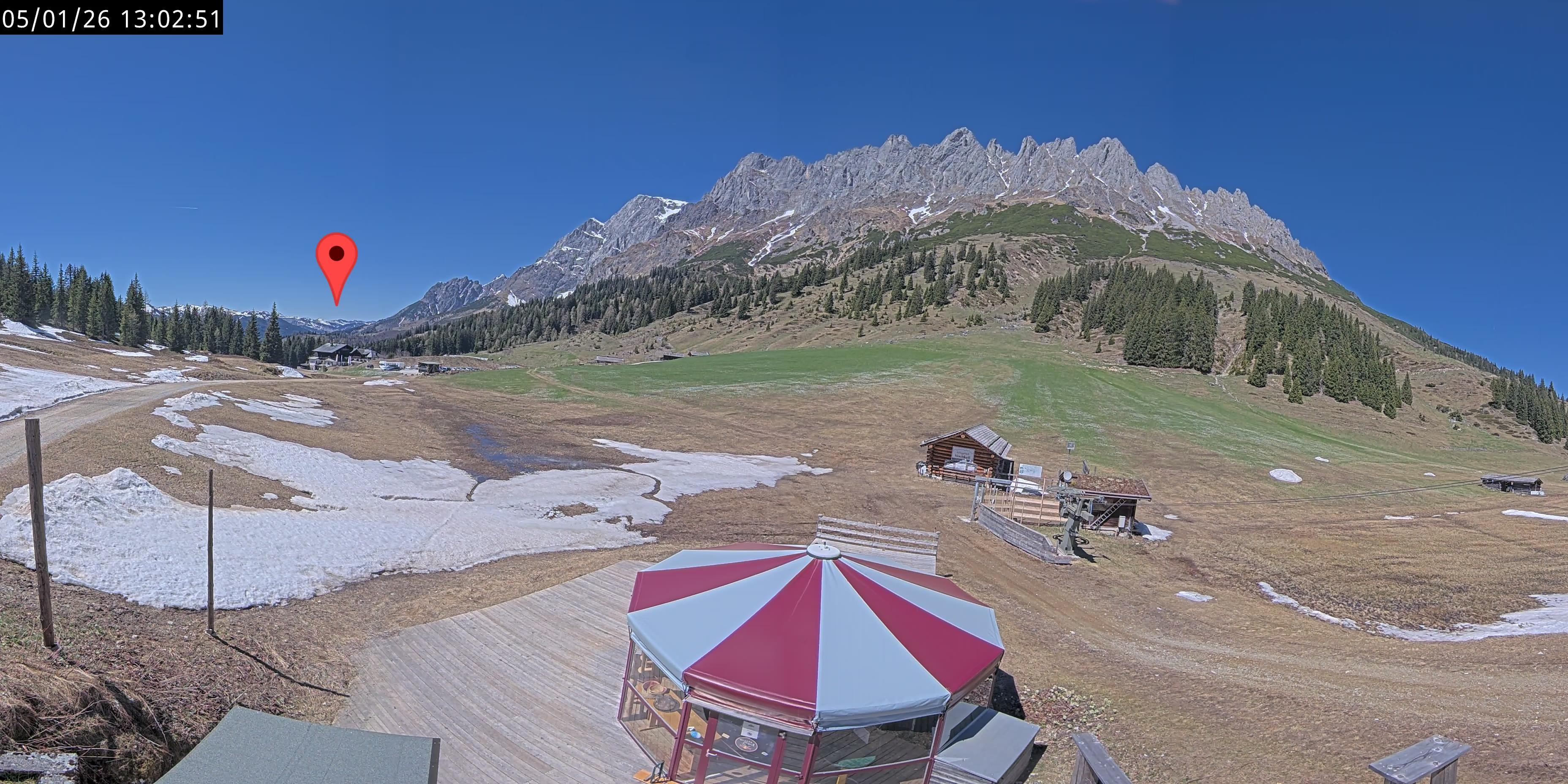Archived image Webcam Mountain inn Arthurhaus at Hochkönig