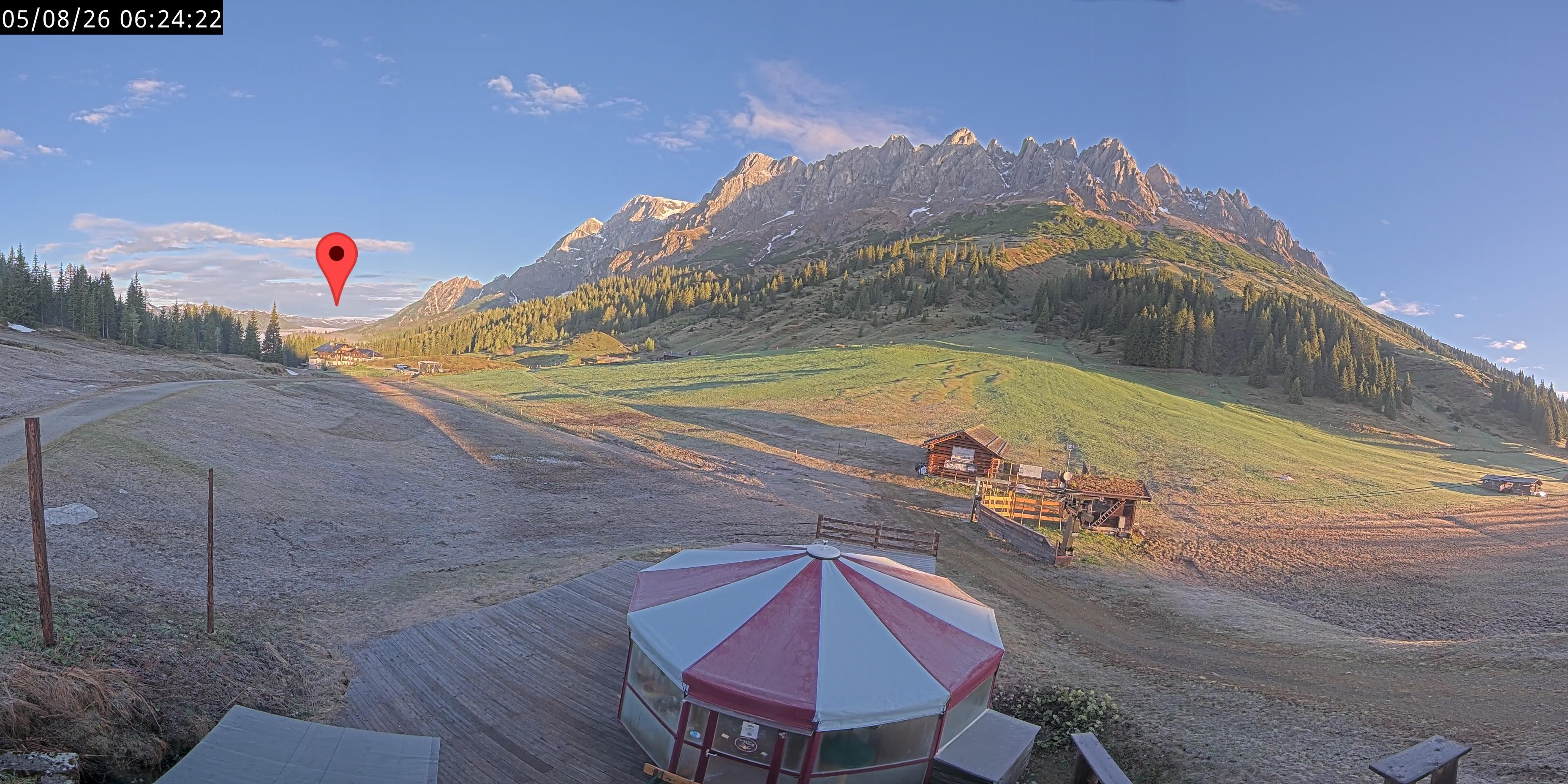 Archived image Webcam Mountain inn Arthurhaus at Hochkönig