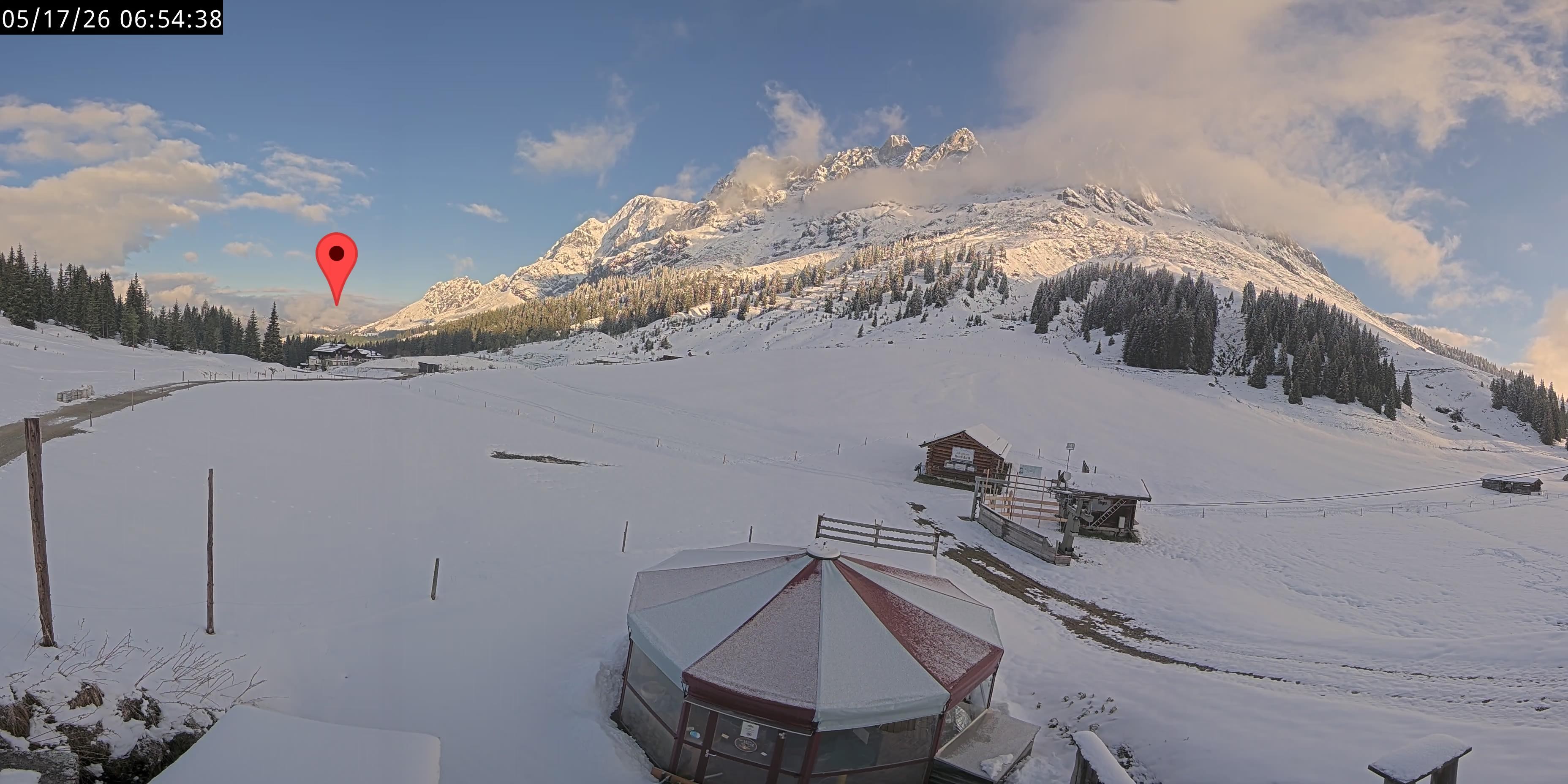 Archived image Webcam Mountain inn Arthurhaus at Hochkönig