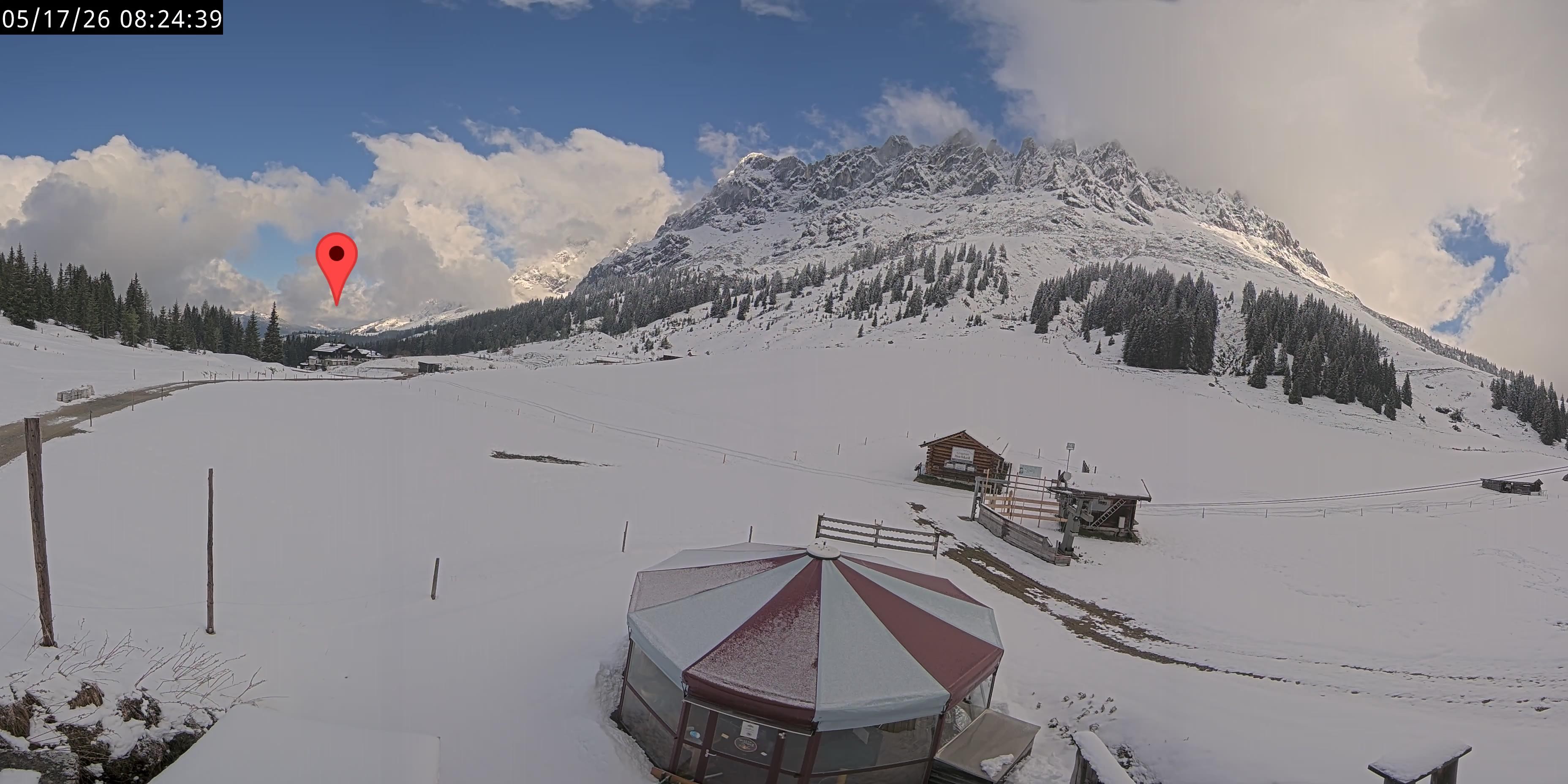 Archived image Webcam Mountain inn Arthurhaus at Hochkönig