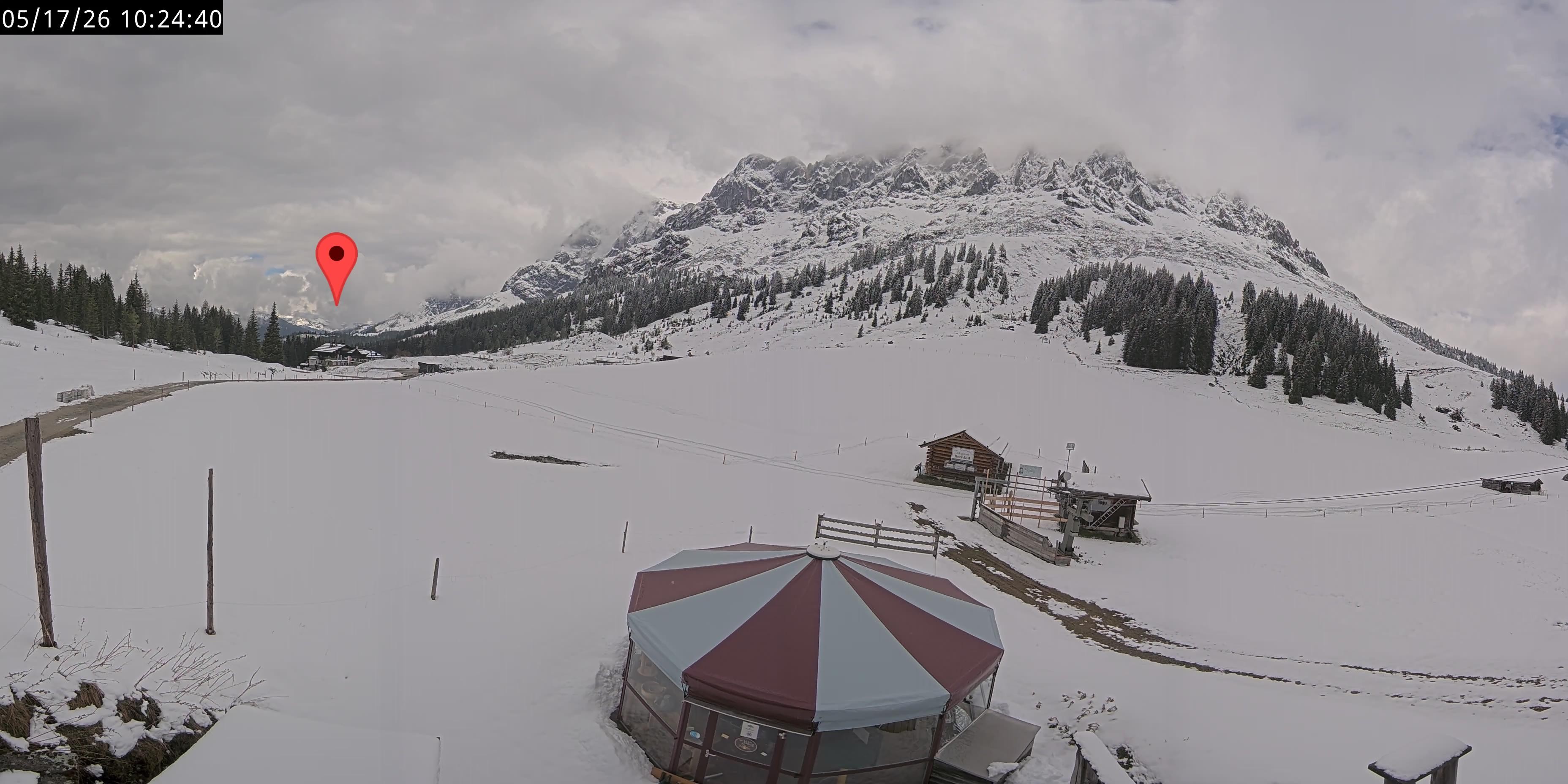 Archived image Webcam Mountain inn Arthurhaus at Hochkönig