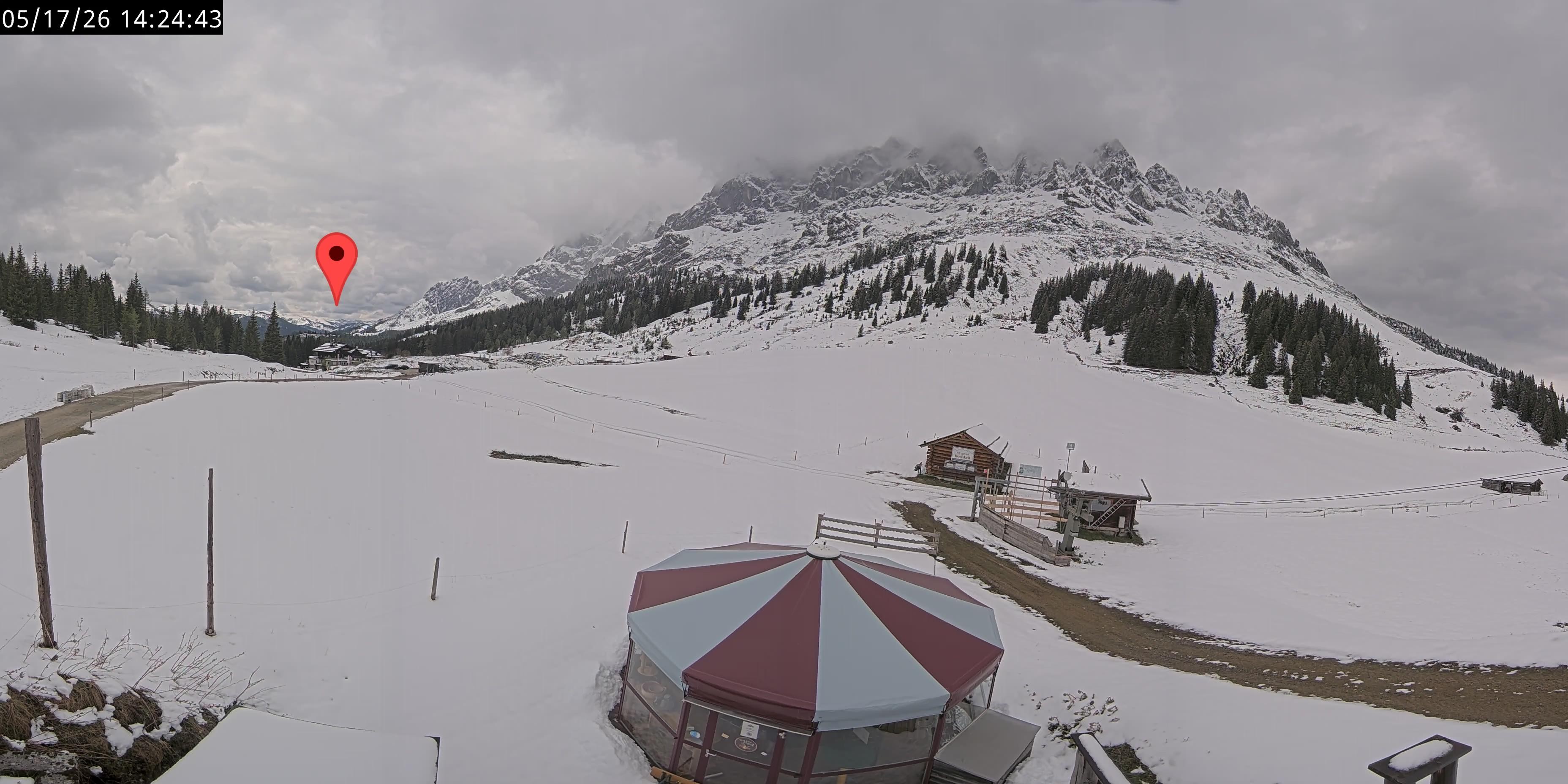 Archived image Webcam Mountain inn Arthurhaus at Hochkönig