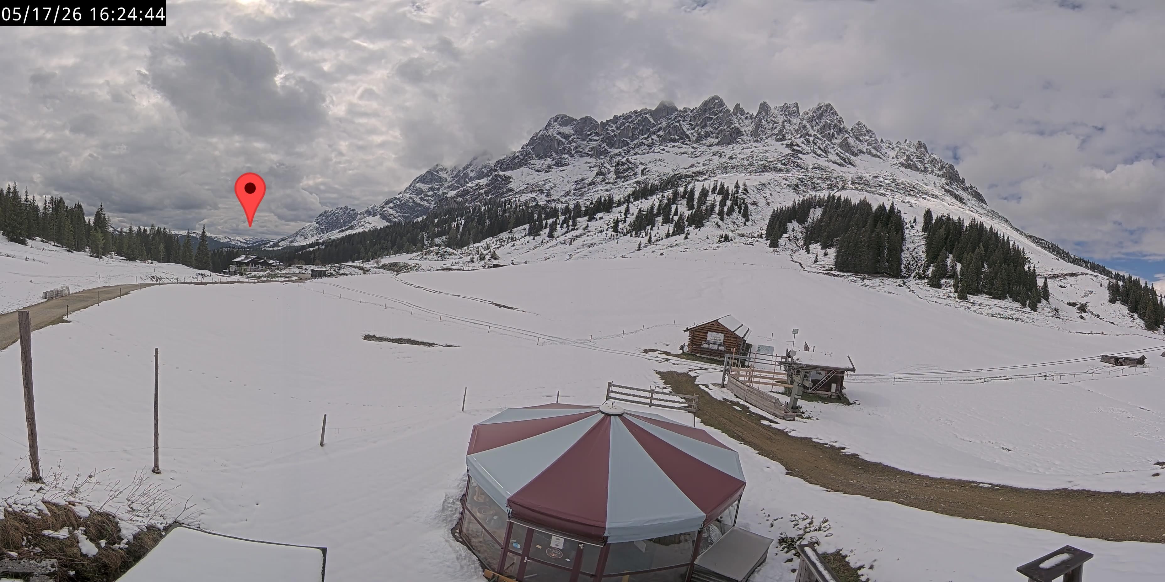 Archived image Webcam Mountain inn Arthurhaus at Hochkönig