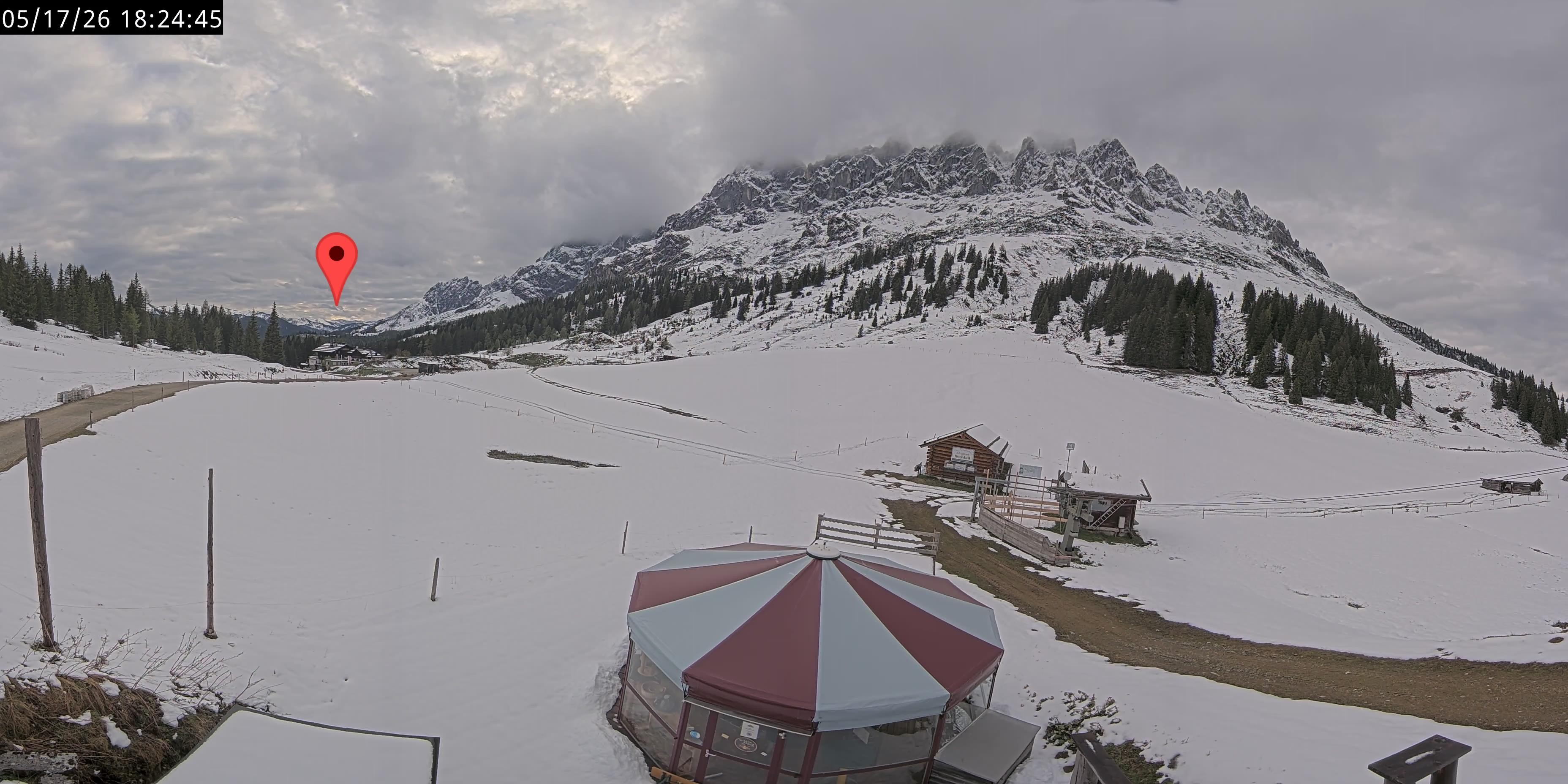 Archived image Webcam Mountain inn Arthurhaus at Hochkönig