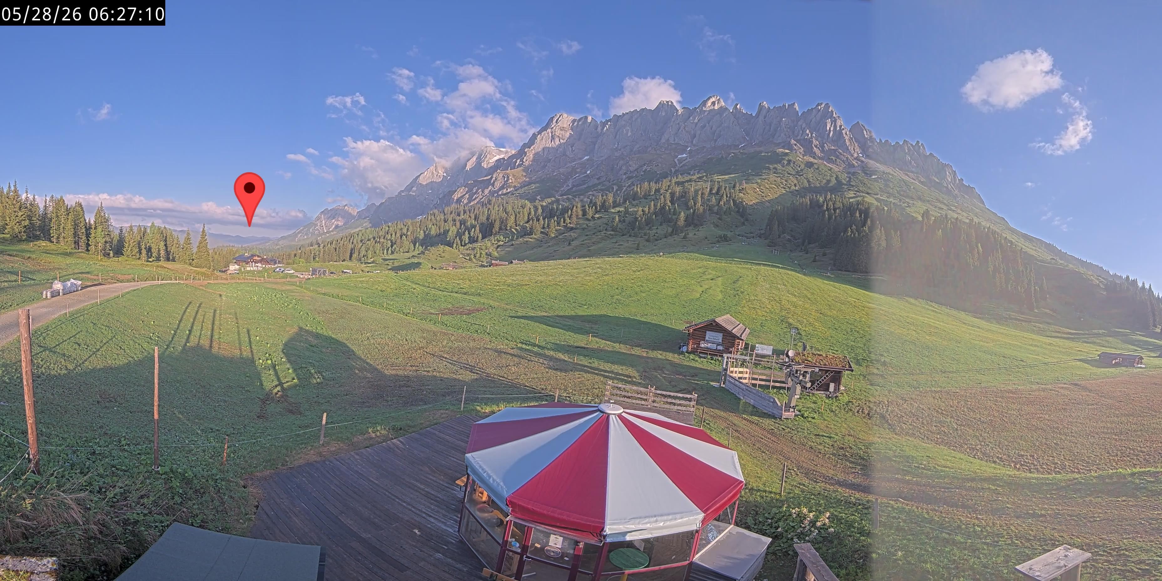 Archived image Webcam Mountain inn Arthurhaus at Hochkönig