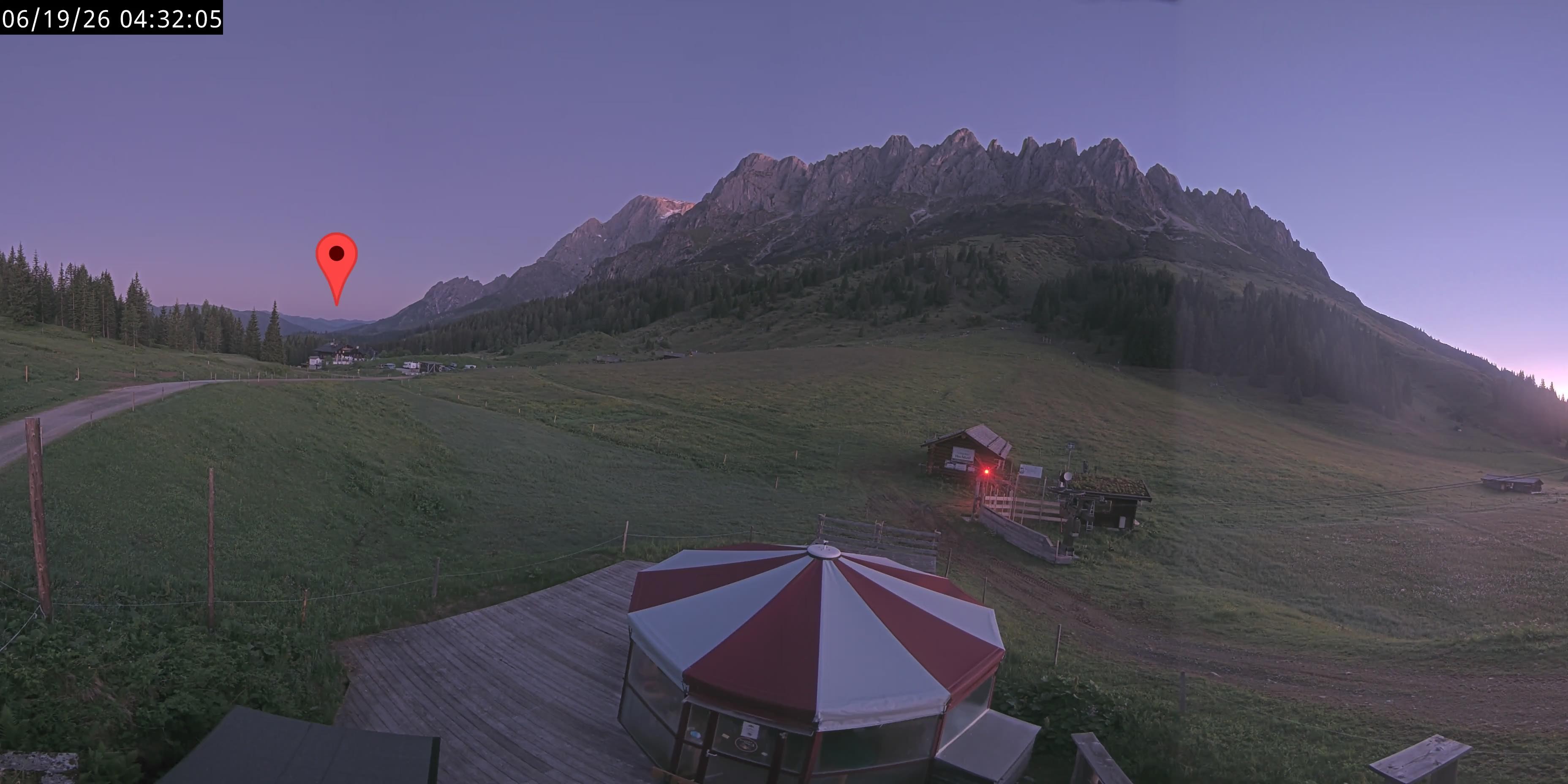 Archived image Webcam Mountain inn Arthurhaus at Hochkönig