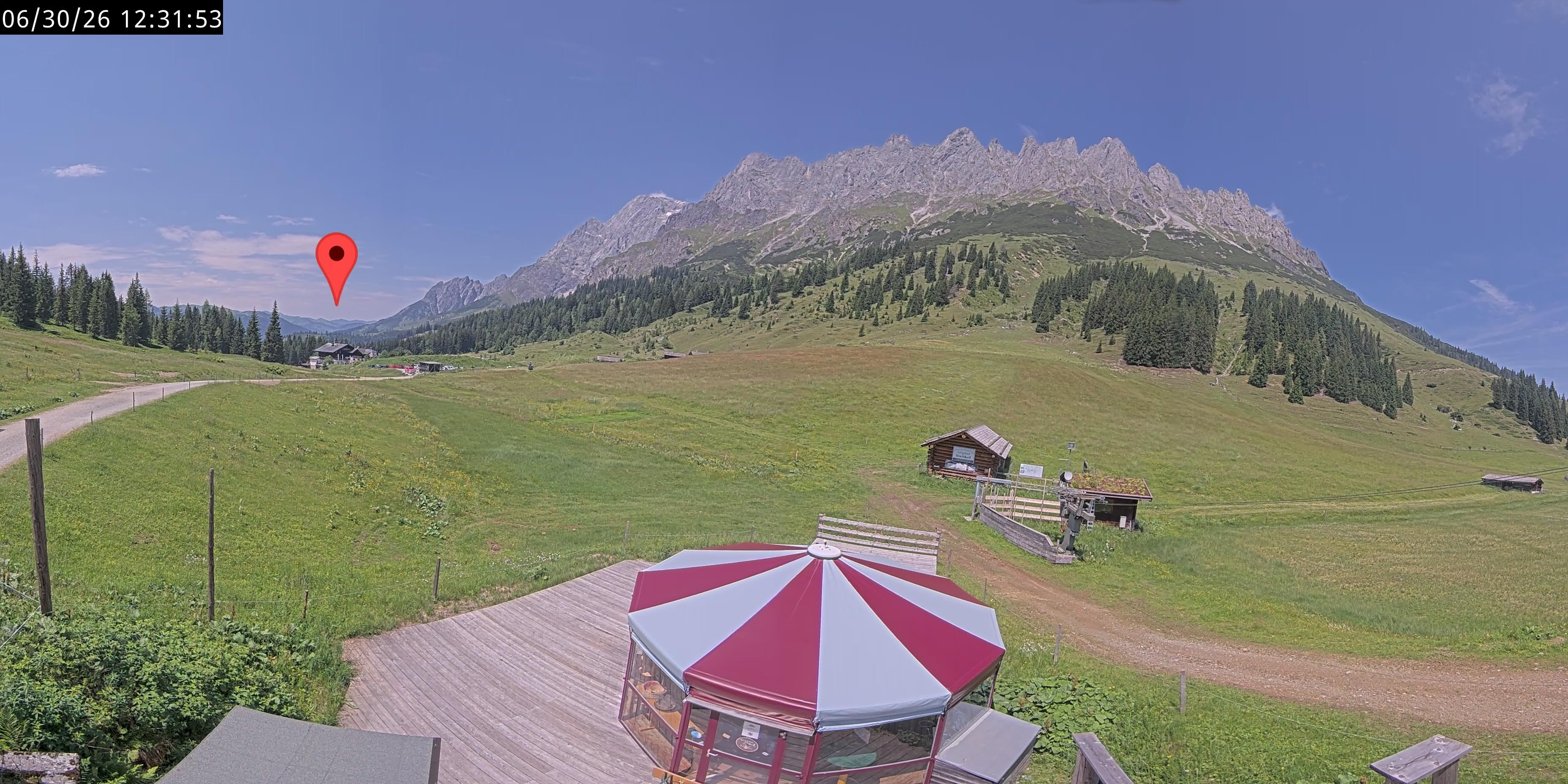 Archived image Webcam Mountain inn Arthurhaus at Hochkönig