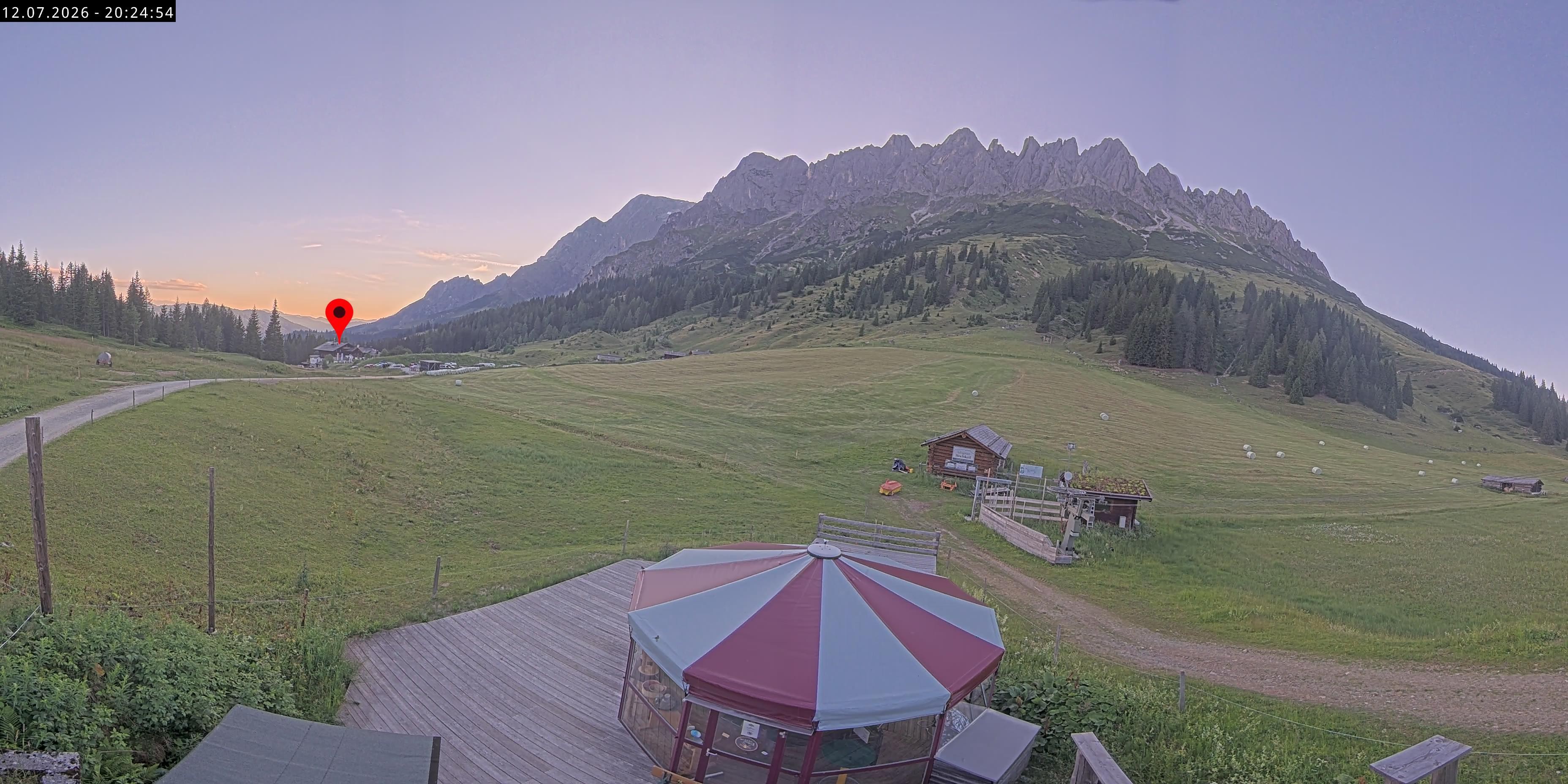 Archived image Webcam Mountain inn Arthurhaus at Hochkönig
