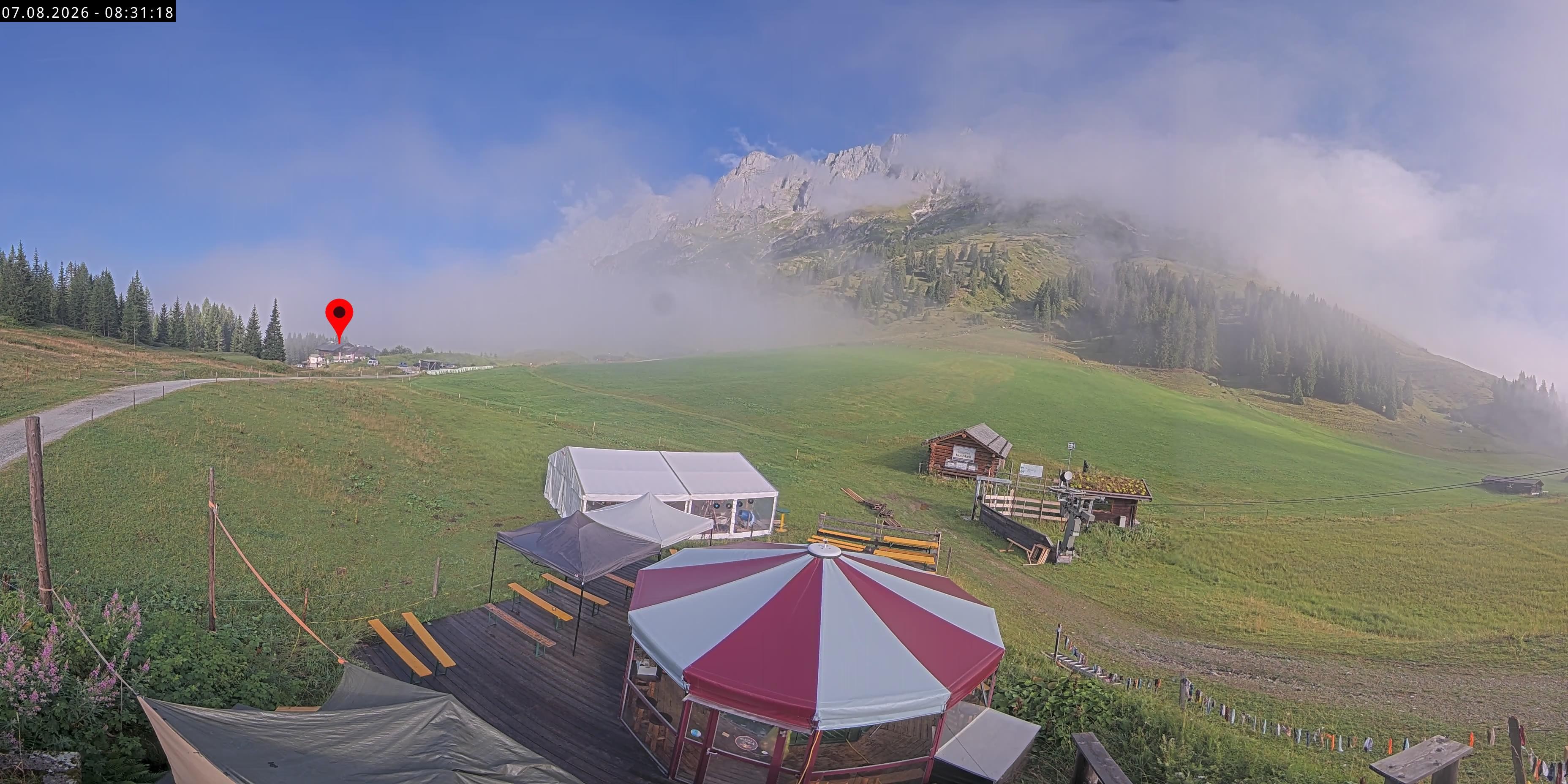 Archived image Webcam Mountain inn Arthurhaus at Hochkönig