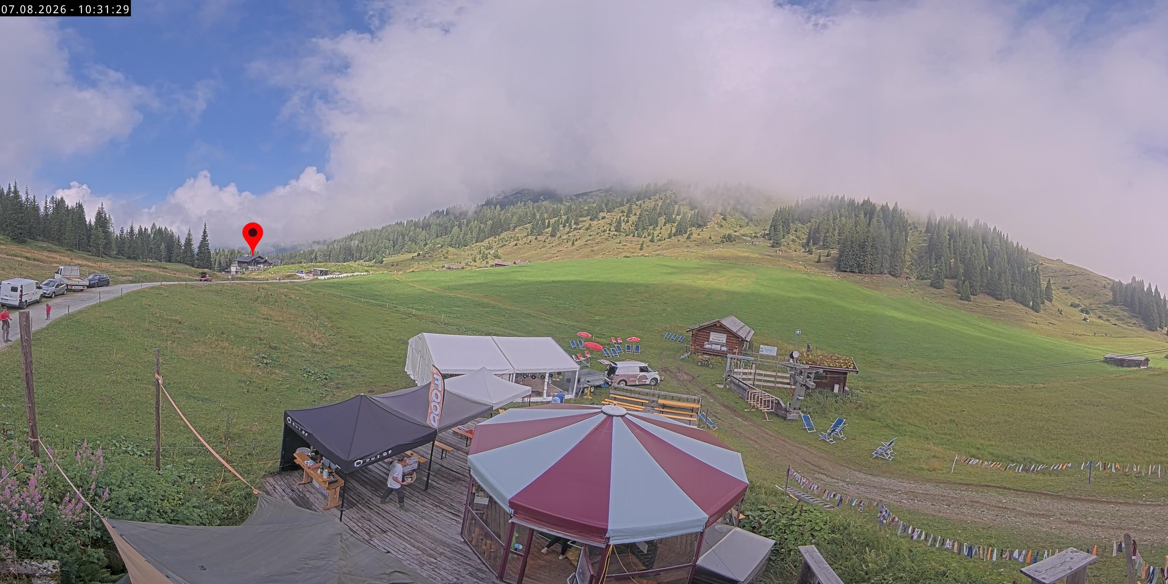 Archived image Webcam Mountain inn Arthurhaus at Hochkönig