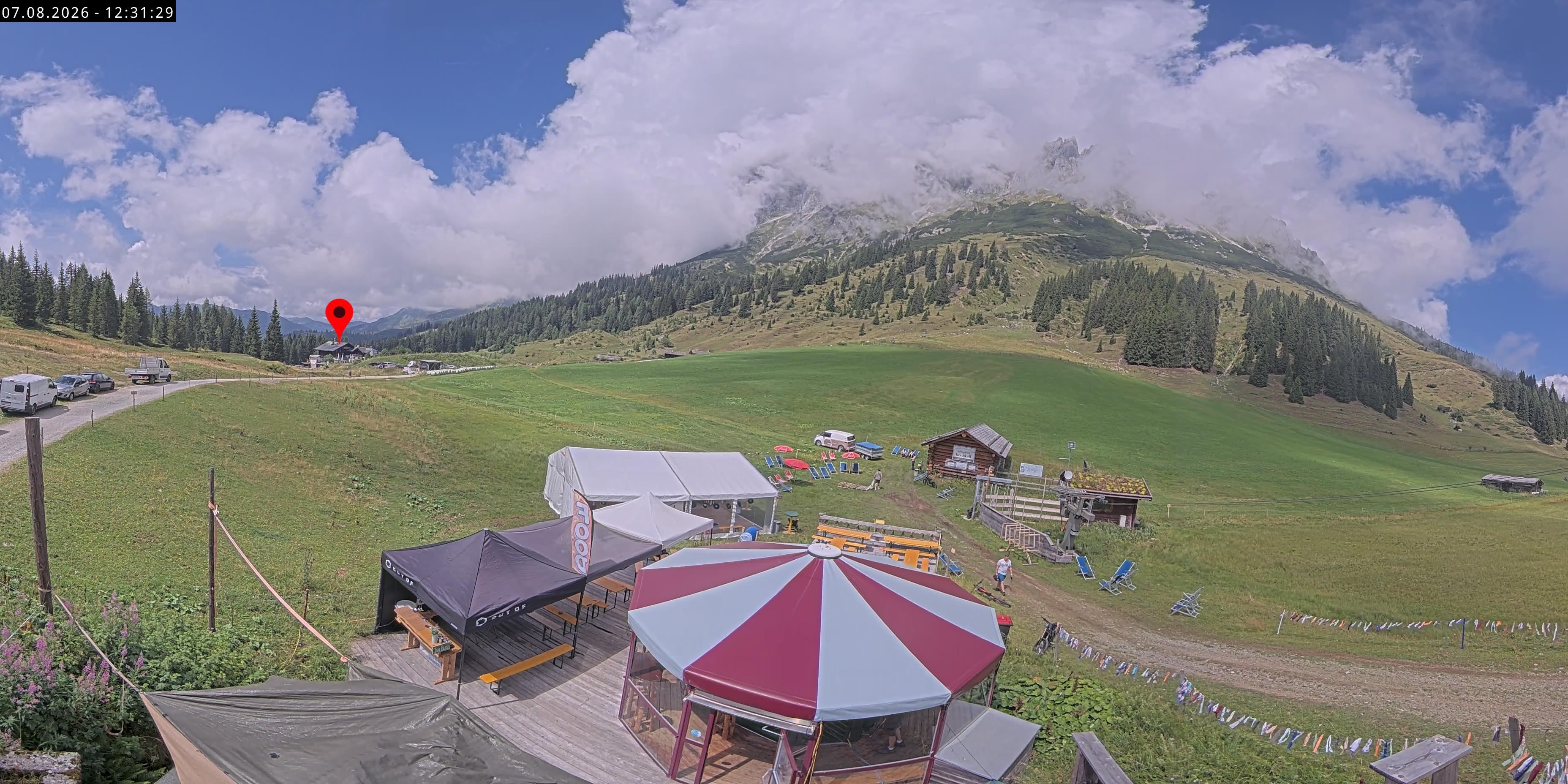 Archived image Webcam Mountain inn Arthurhaus at Hochkönig