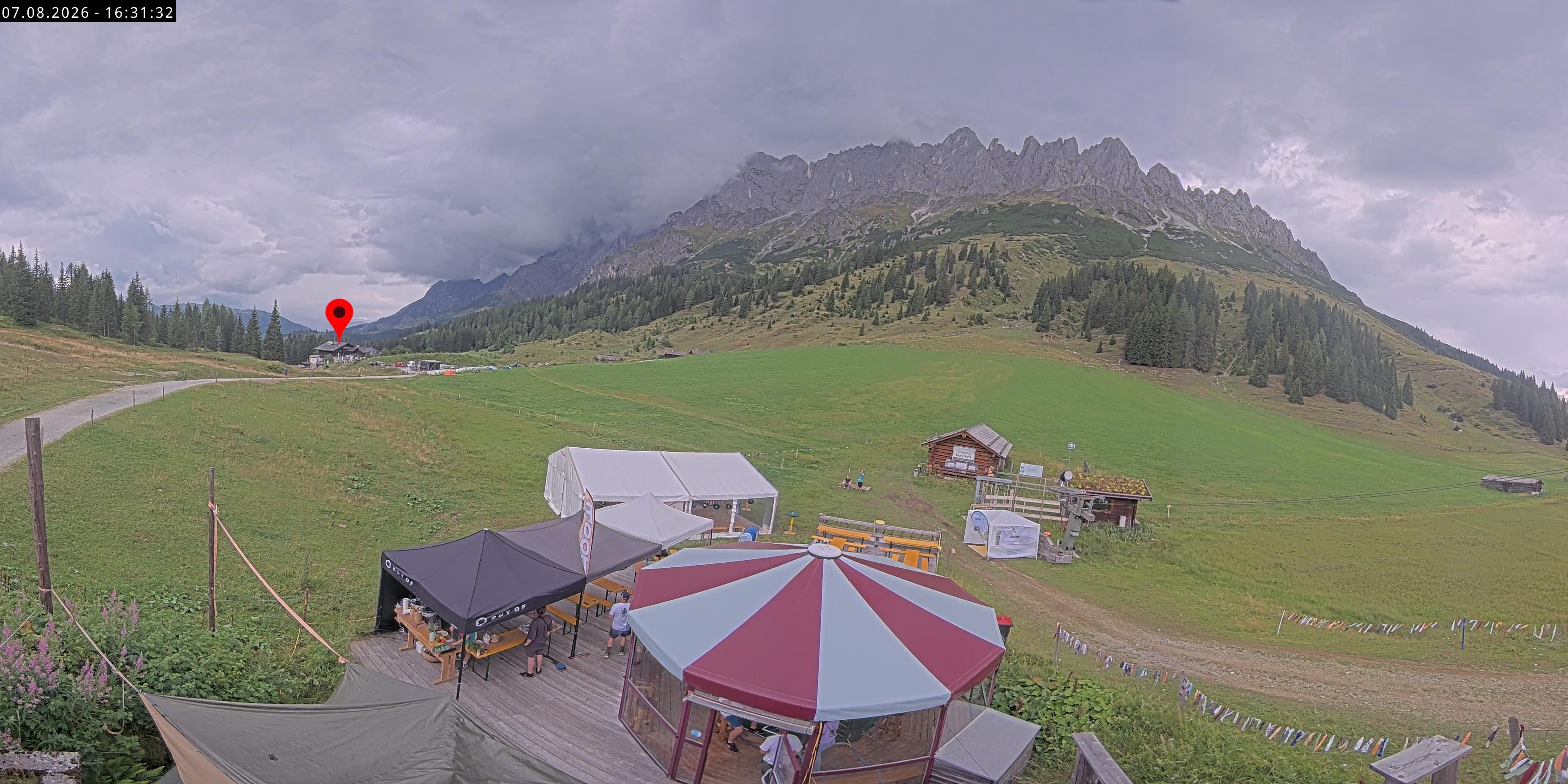 Archived image Webcam Mountain inn Arthurhaus at Hochkönig