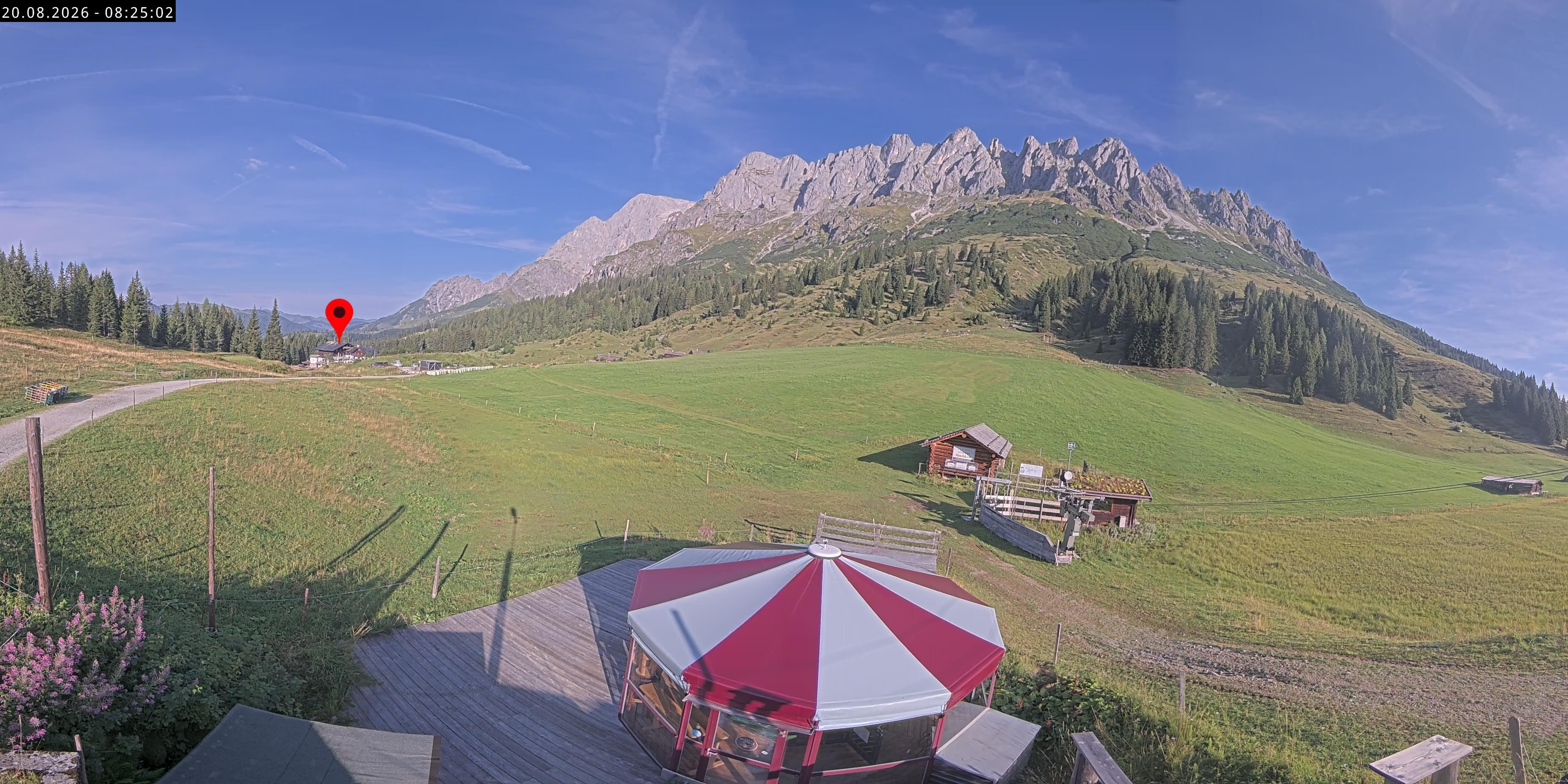 Archived image Webcam Mountain inn Arthurhaus at Hochkönig