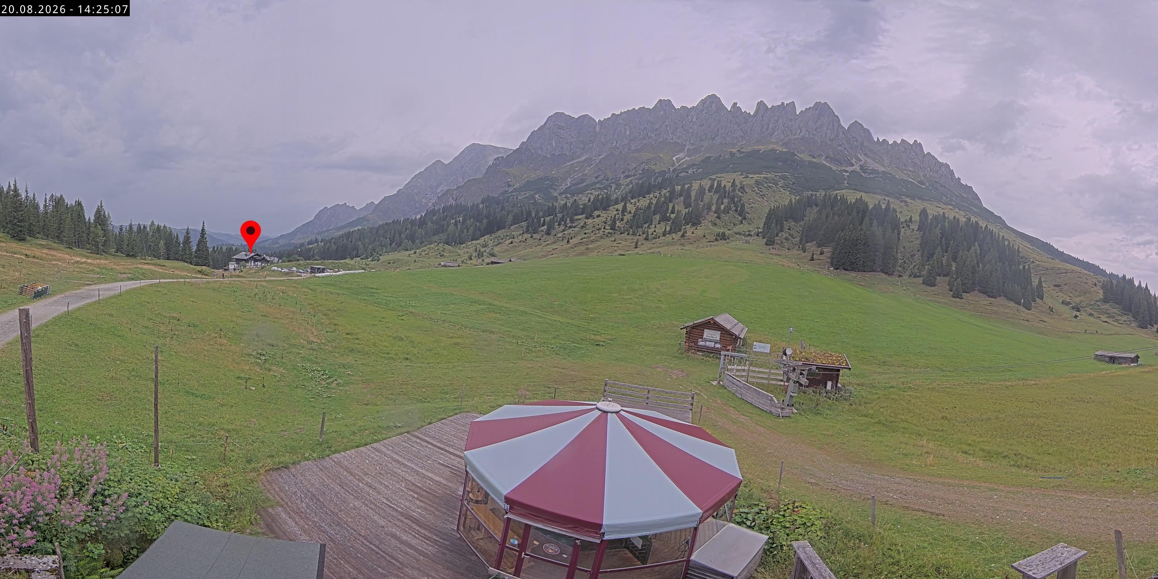 Archived image Webcam Mountain inn Arthurhaus at Hochkönig