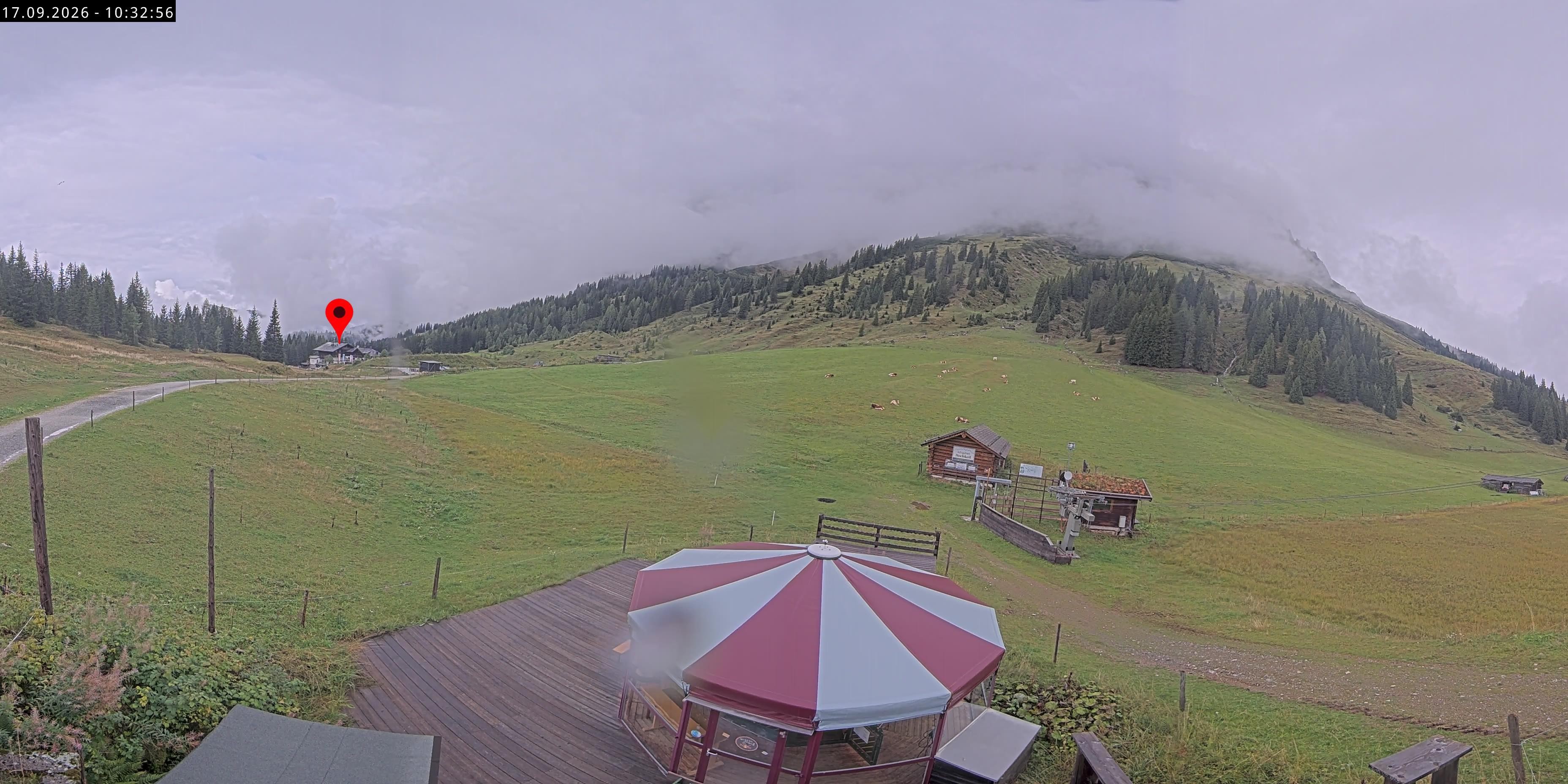 Archived image Webcam Mountain inn Arthurhaus at Hochkönig