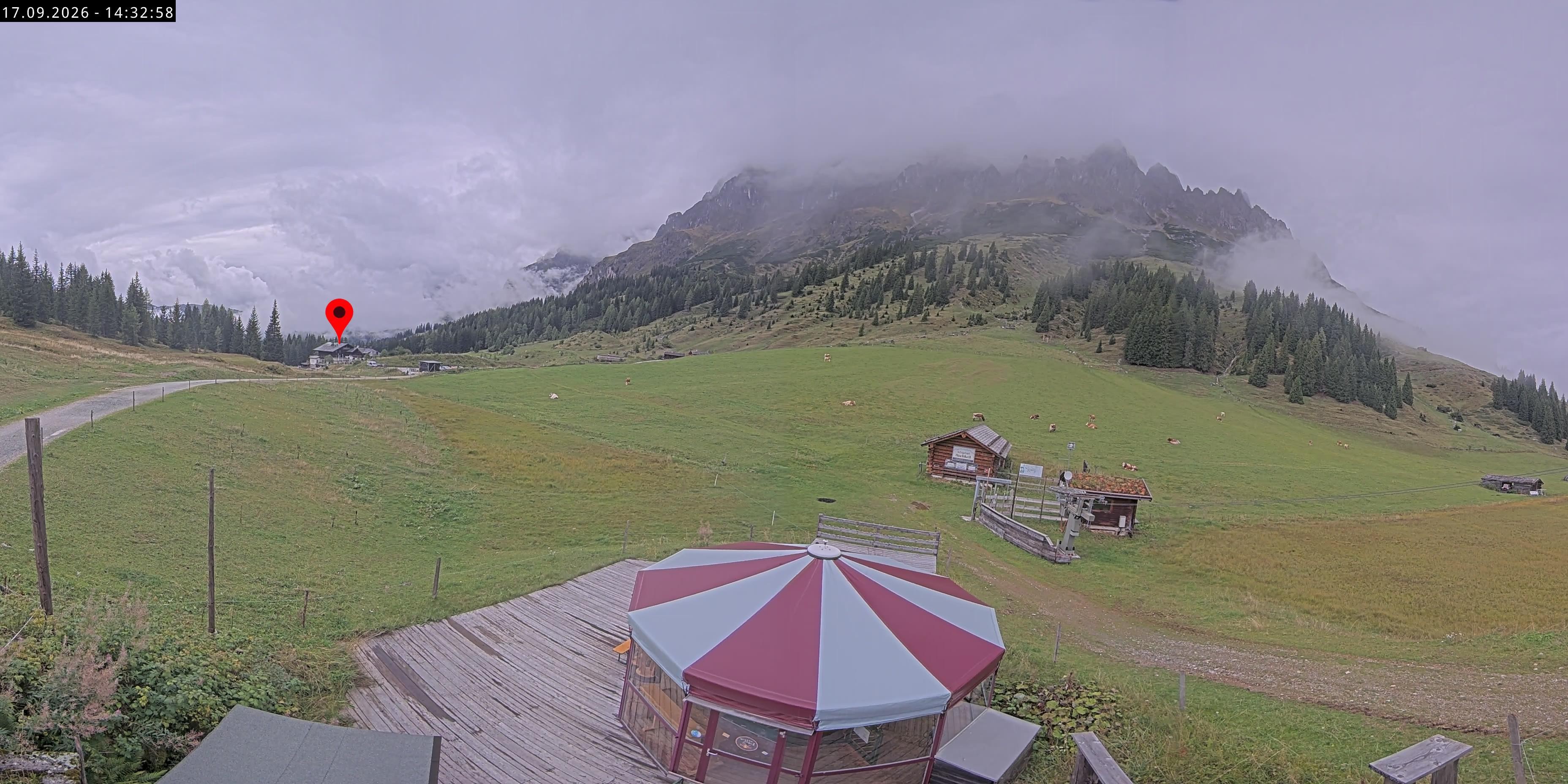 Archived image Webcam Mountain inn Arthurhaus at Hochkönig
