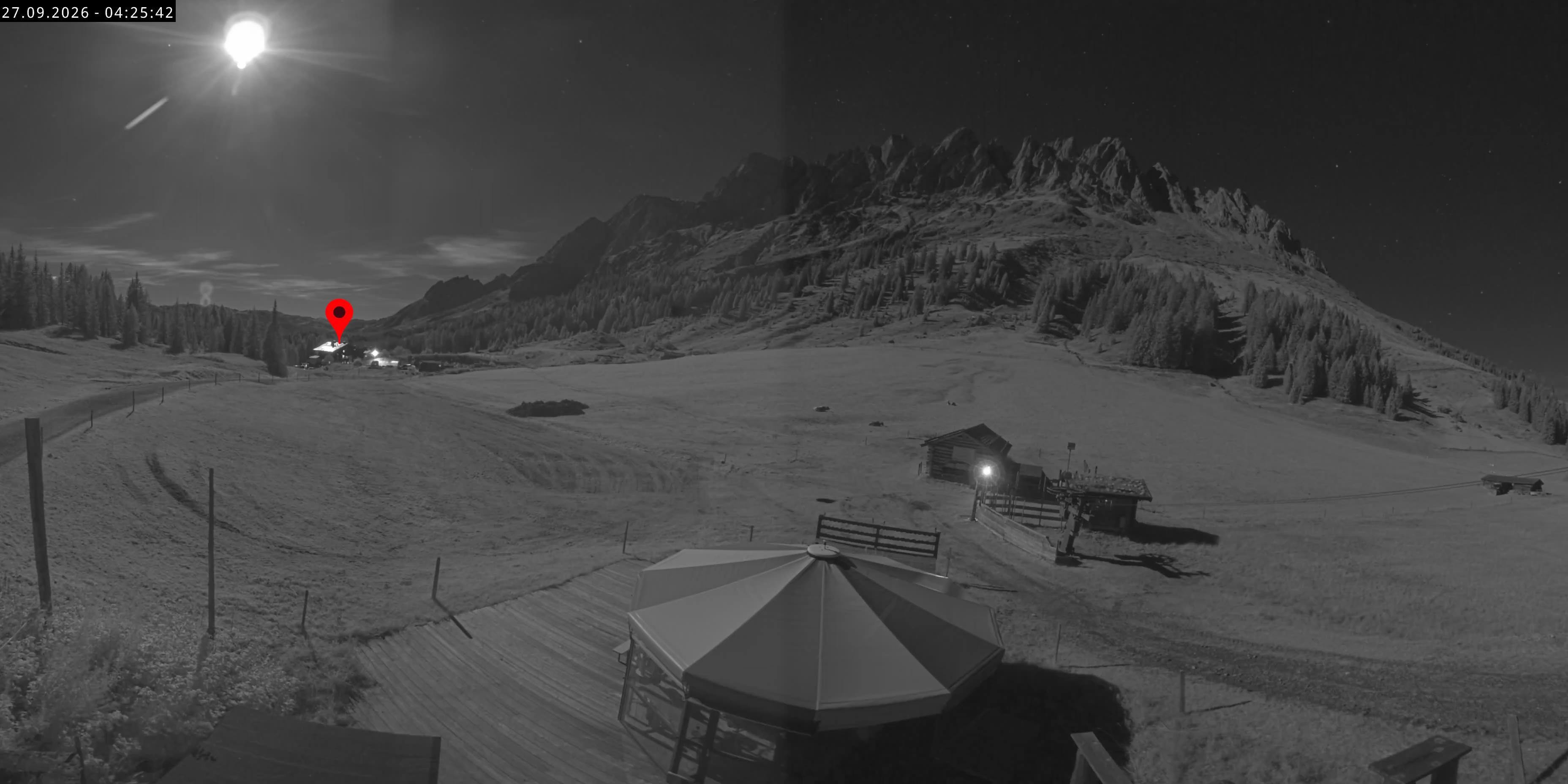 Archived image Webcam Mountain inn Arthurhaus at Hochkönig