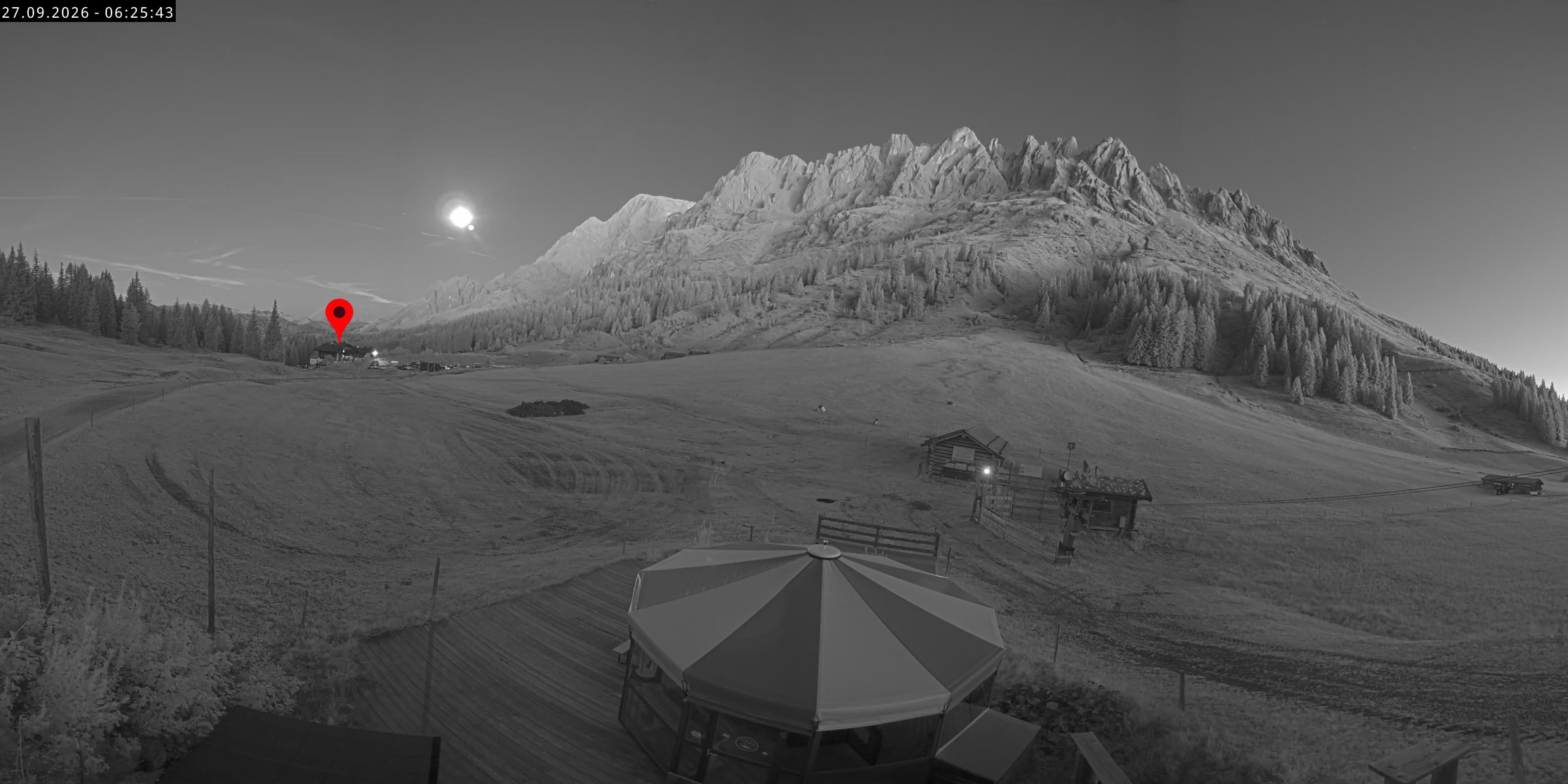 Archived image Webcam Mountain inn Arthurhaus at Hochkönig