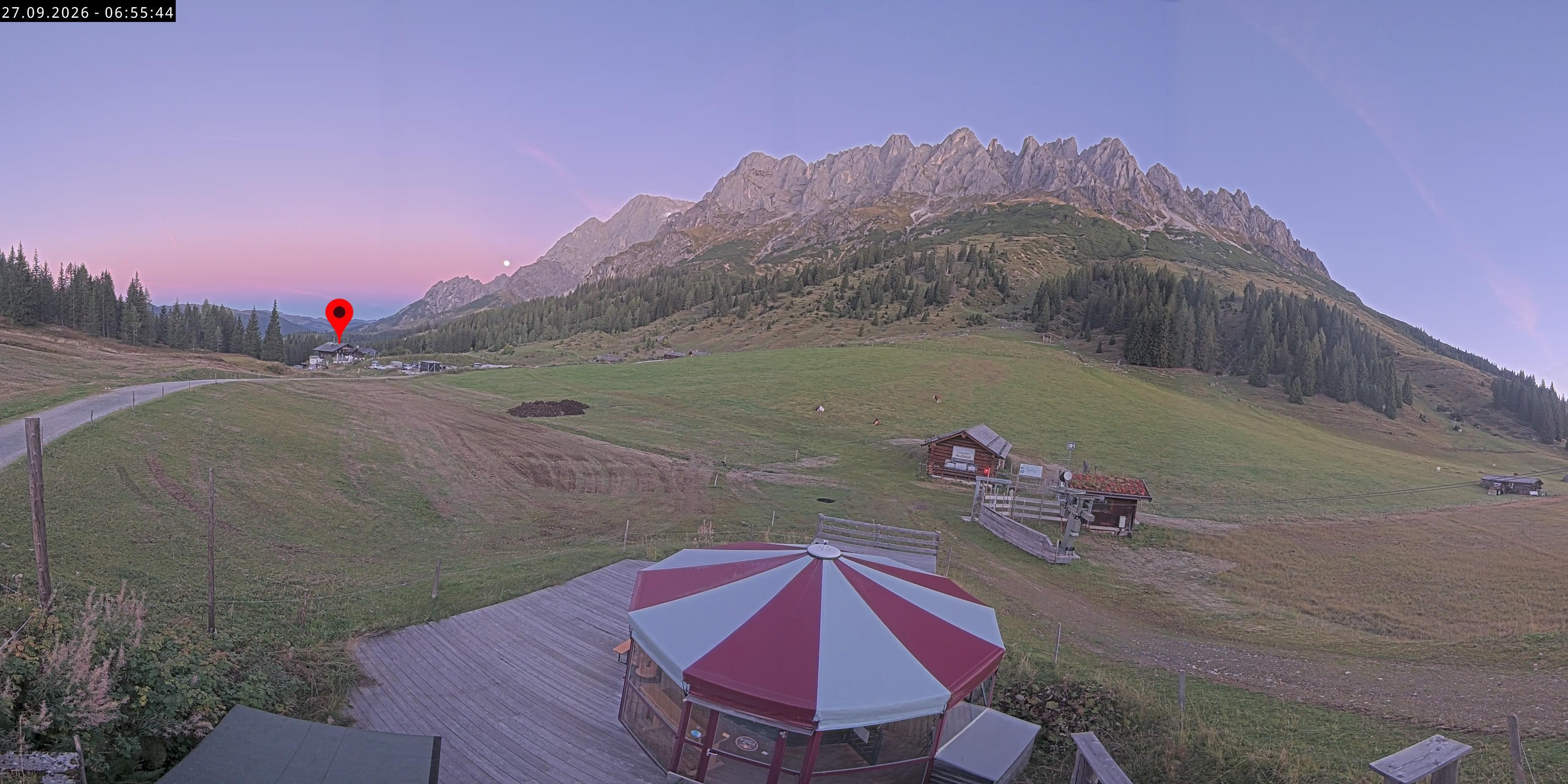 Archived image Webcam Mountain inn Arthurhaus at Hochkönig