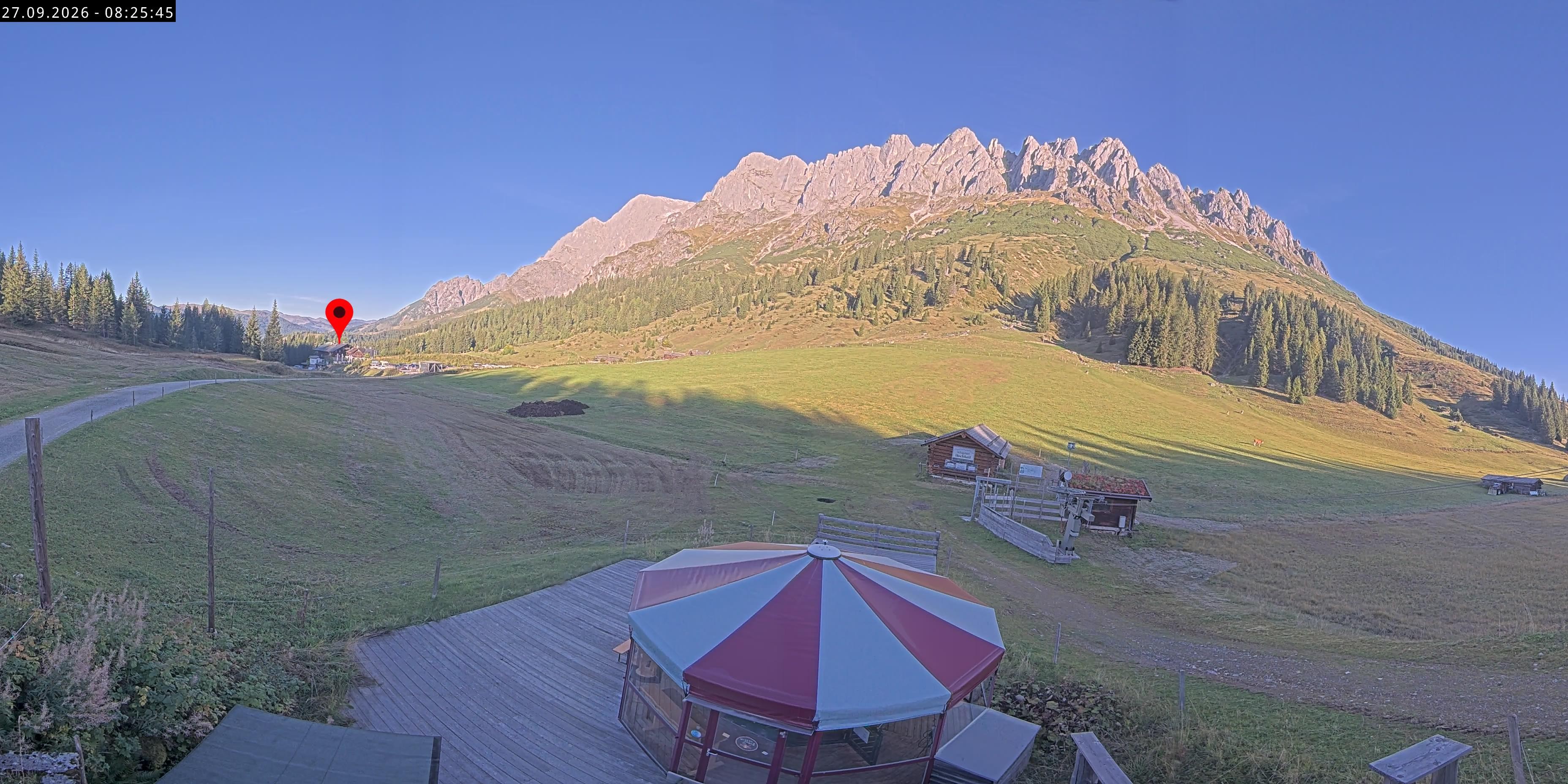 Archived image Webcam Mountain inn Arthurhaus at Hochkönig