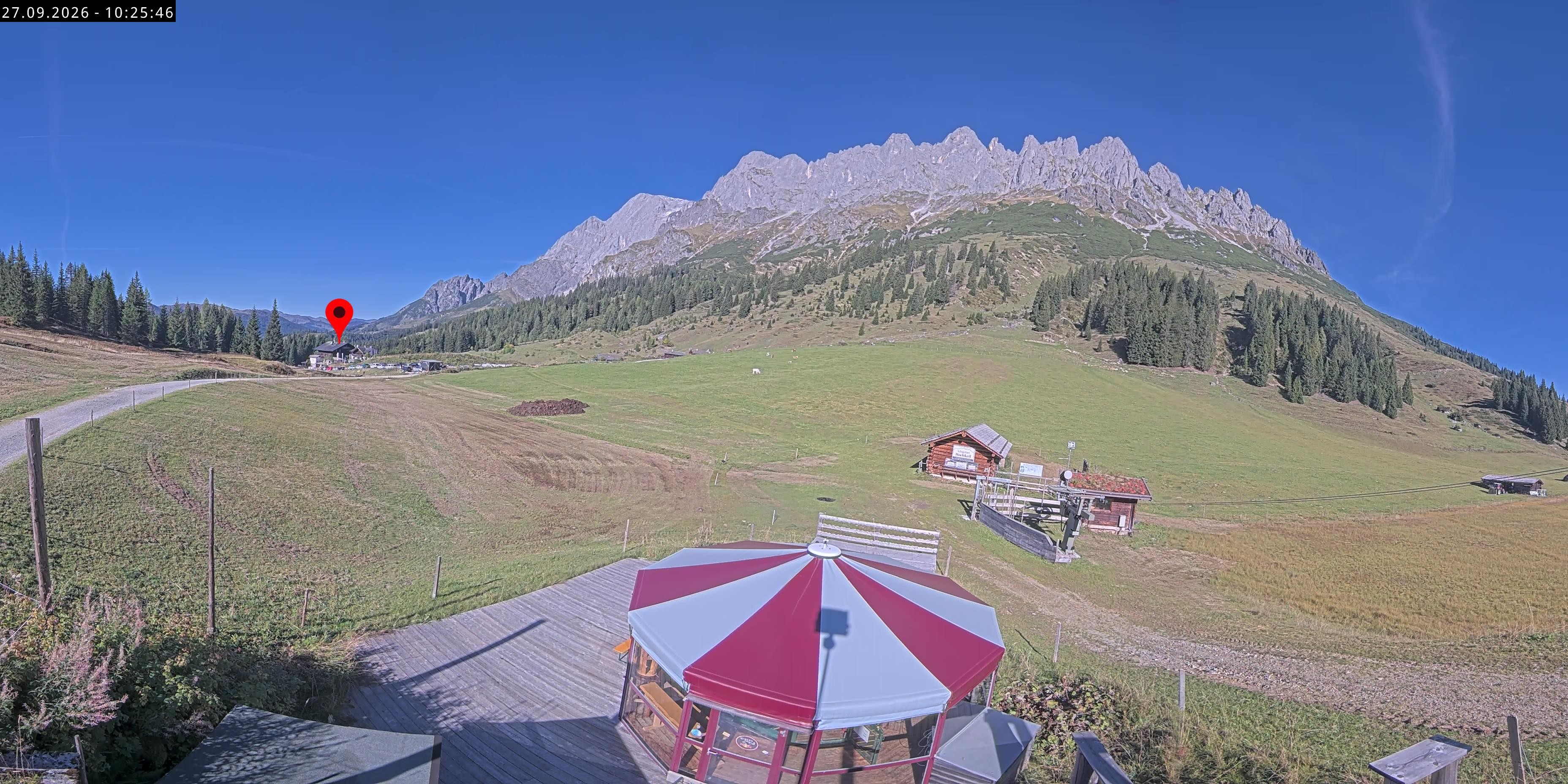 Archived image Webcam Mountain inn Arthurhaus at Hochkönig