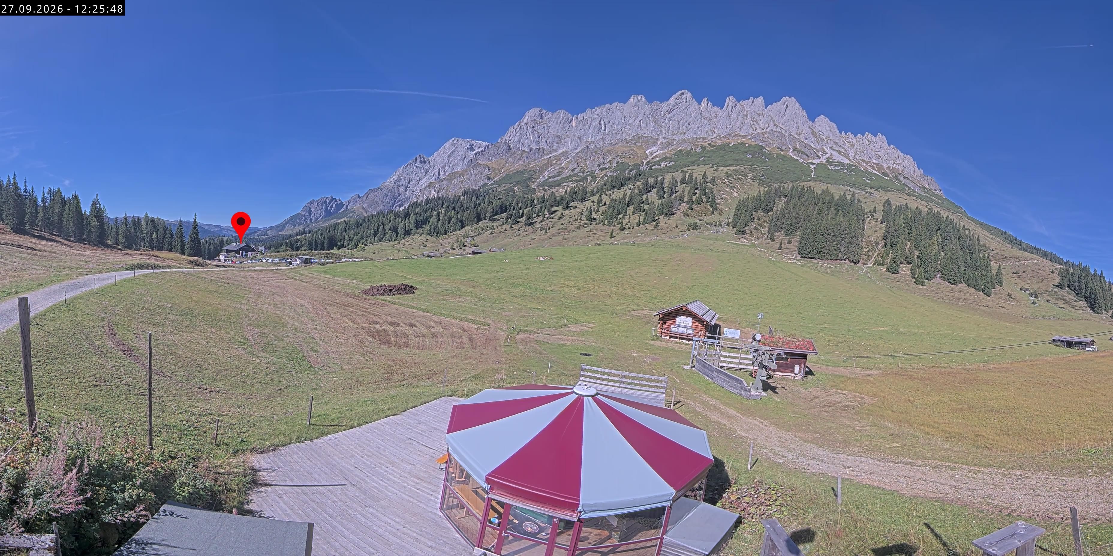 Archived image Webcam Mountain inn Arthurhaus at Hochkönig