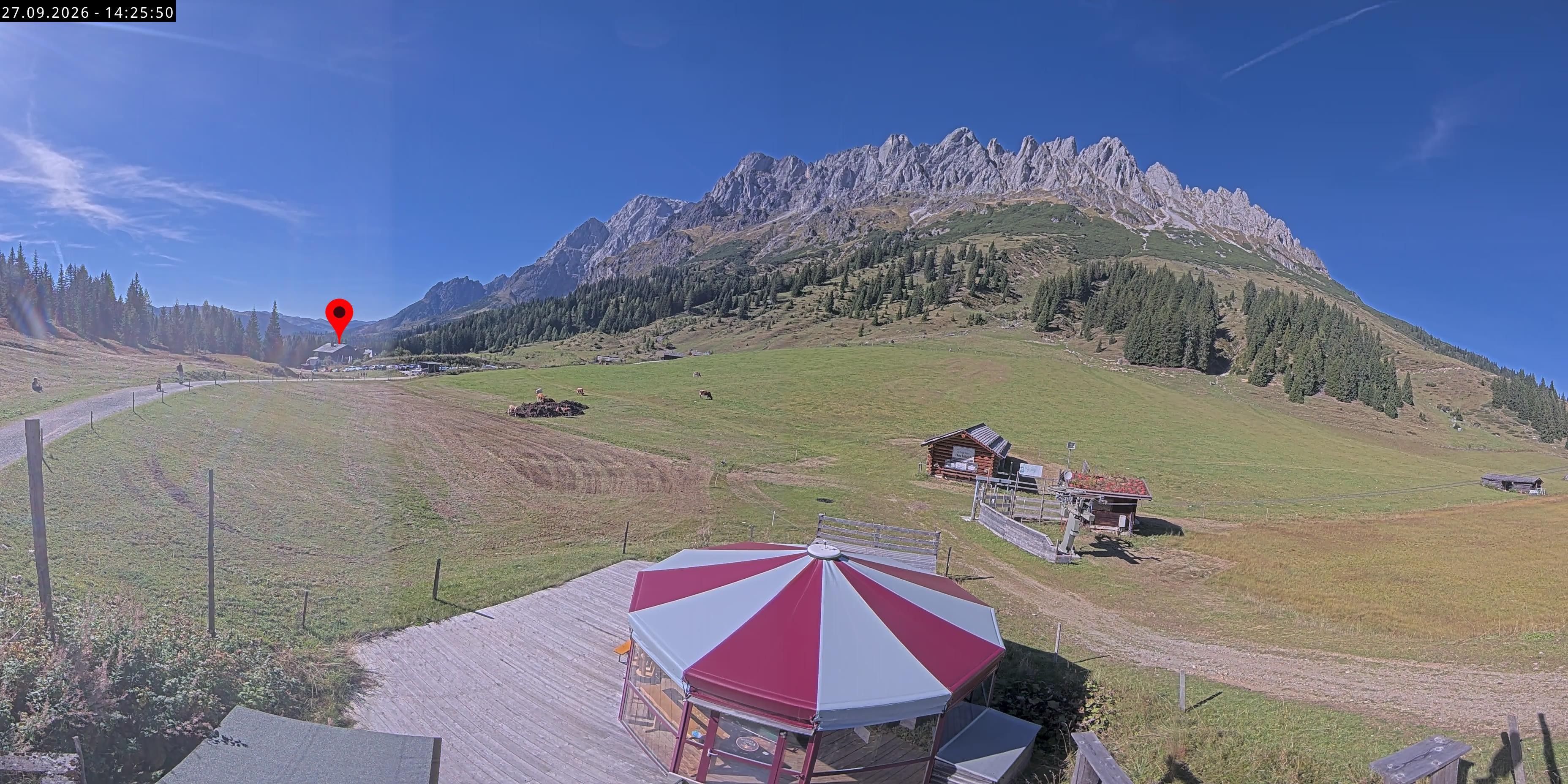 Archived image Webcam Mountain inn Arthurhaus at Hochkönig