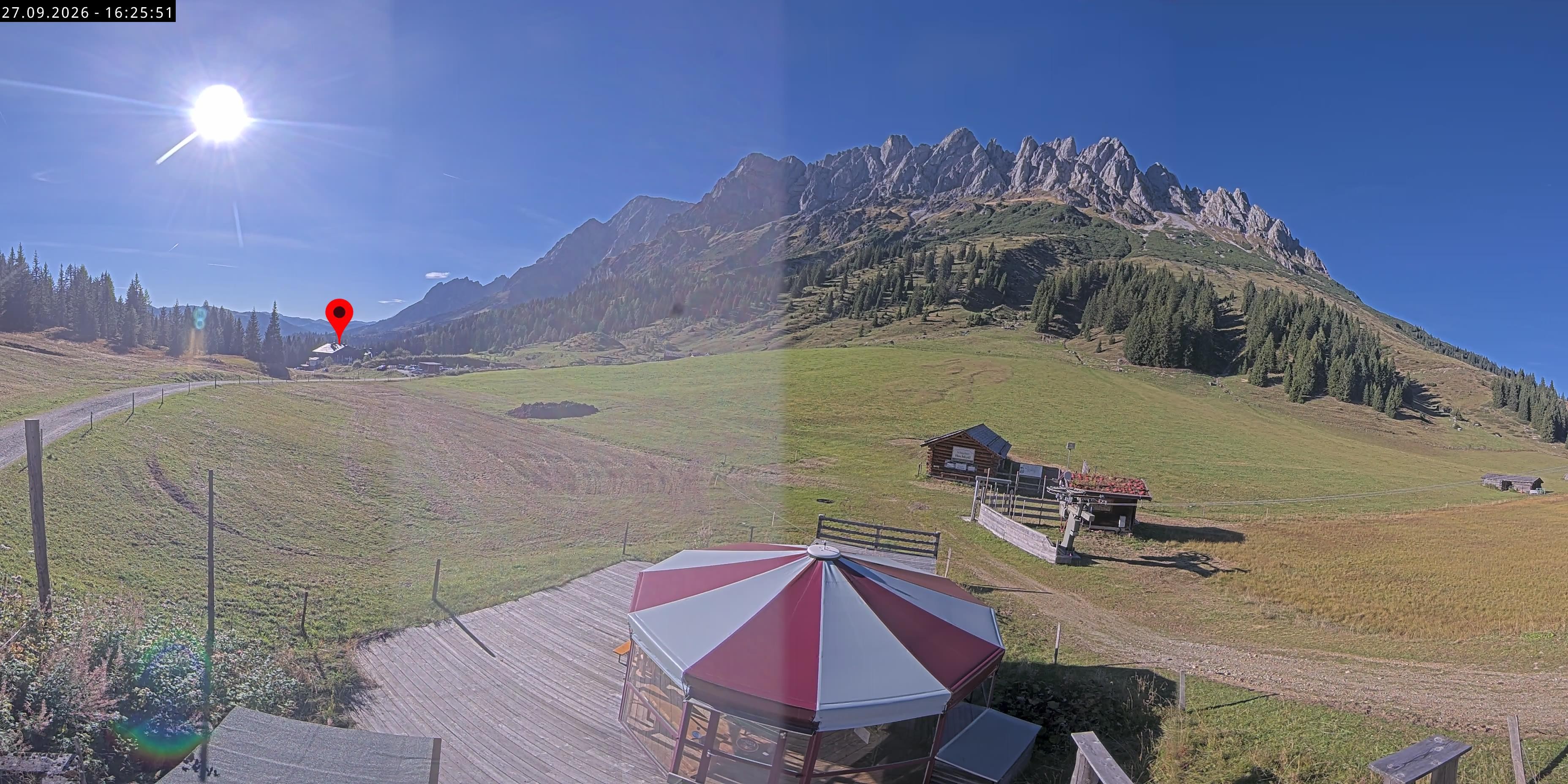 Archived image Webcam Mountain inn Arthurhaus at Hochkönig