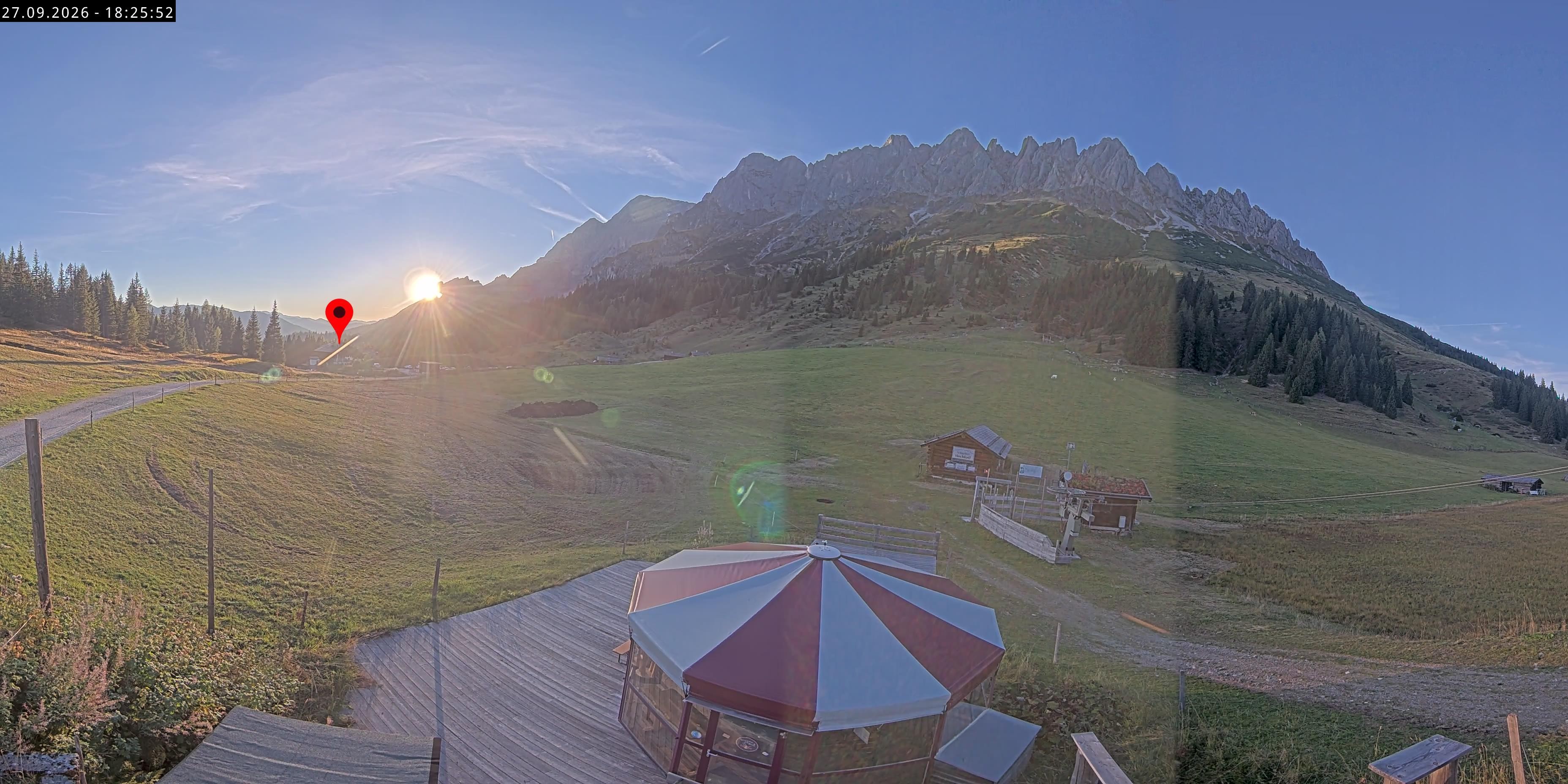 Archived image Webcam Mountain inn Arthurhaus at Hochkönig