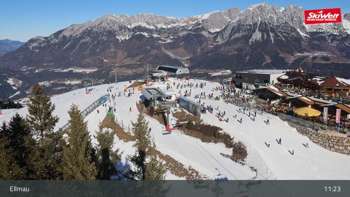 Archived image Webcam Top Station Hartkaiserbahn, Ellmau