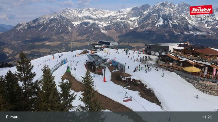 Archiv Foto Webcam Bergstation Hartkaiserbahn, Ellmau