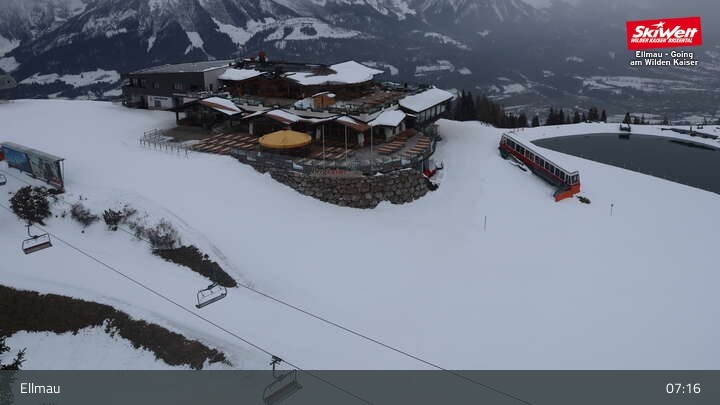Archiv Foto Webcam Bergstation Hartkaiserbahn, Ellmau