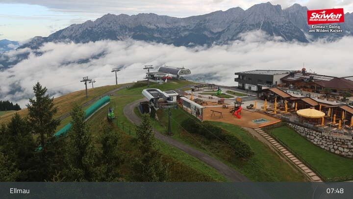 Archived image Webcam Top Station Hartkaiserbahn, Ellmau