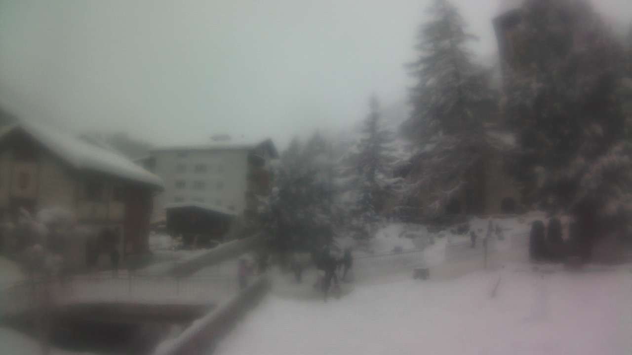 Archiv Foto Webcam Zermatt Kirche