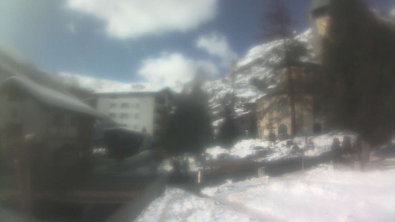 Archiv Foto Webcam Zermatt Kirche