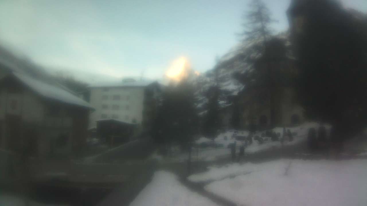 Archiv Foto Webcam Zermatt Kirche