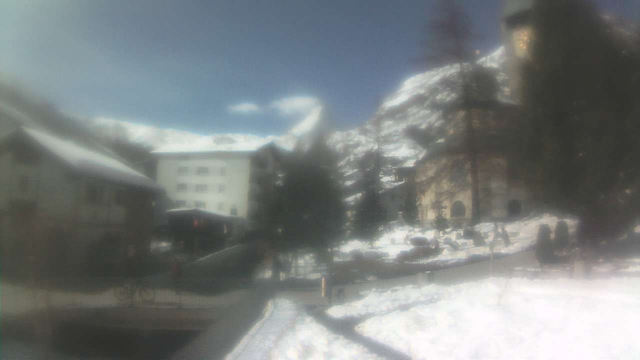 Archiv Foto Webcam Zermatt Kirche