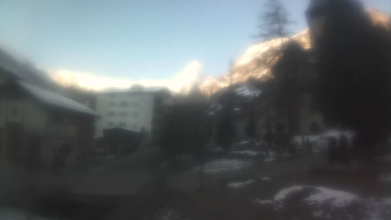 Archiv Foto Webcam Zermatt Kirche