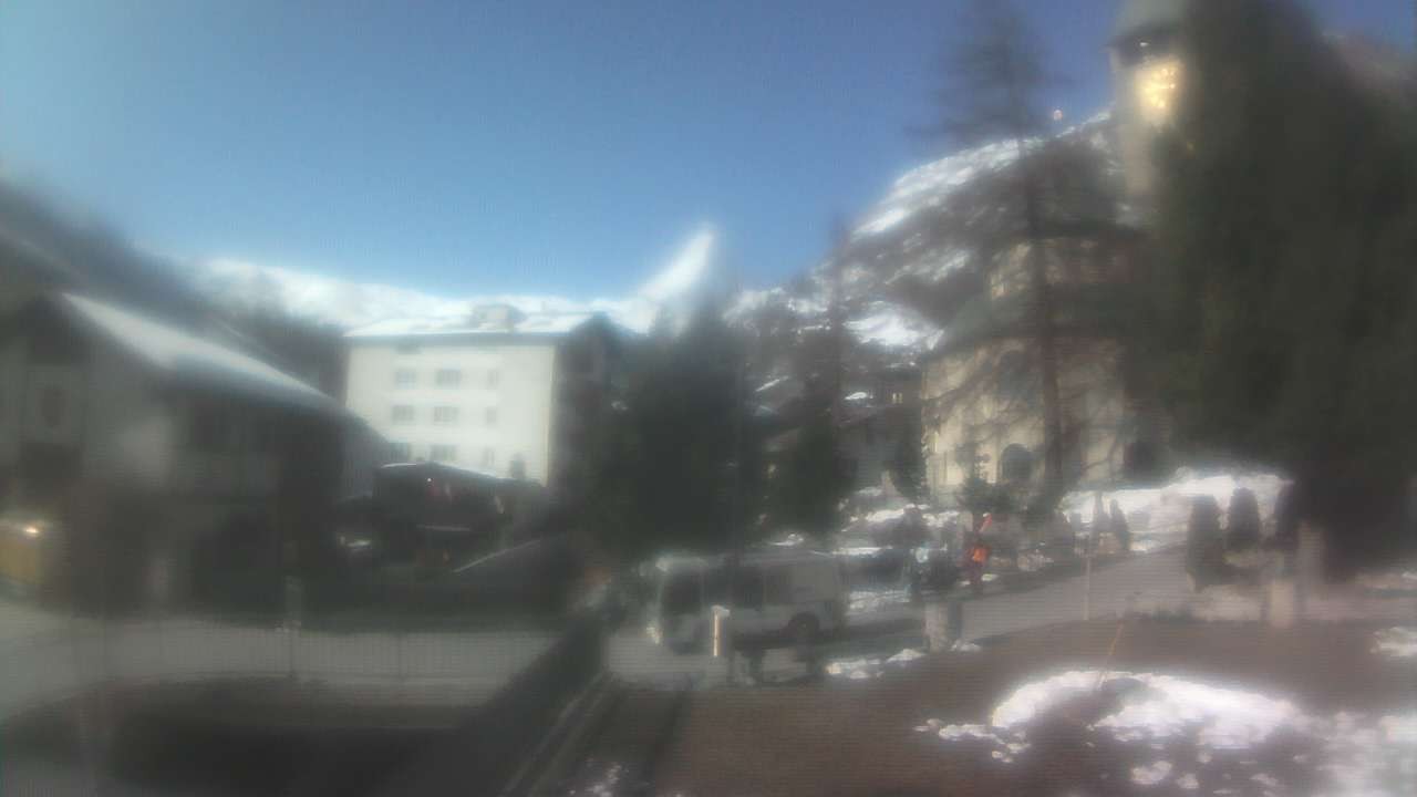 Archiv Foto Webcam Zermatt Kirche