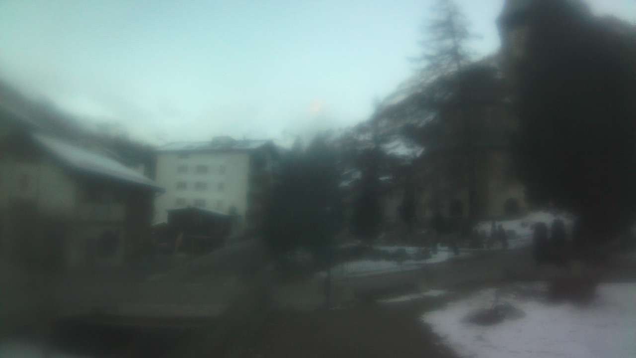 Archiv Foto Webcam Zermatt Kirche