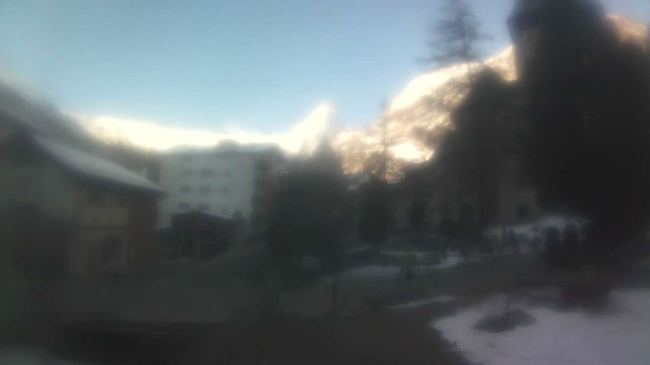 Archiv Foto Webcam Zermatt Kirche