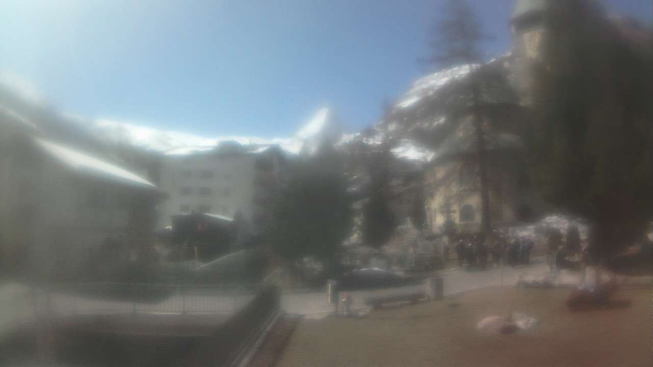 Archiv Foto Webcam Zermatt Kirche