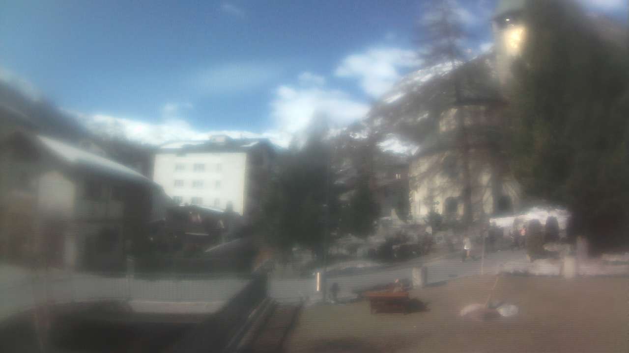 Archiv Foto Webcam Zermatt Kirche