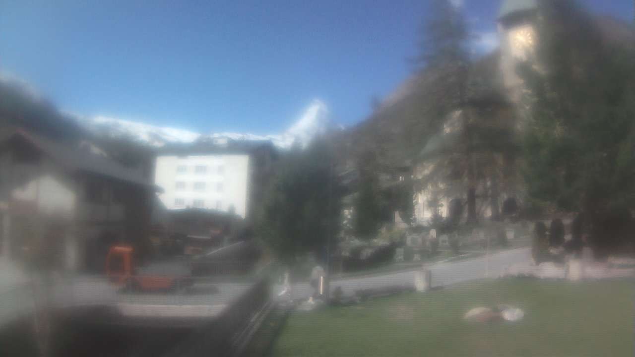 Archived image Webcam Zermatt Church