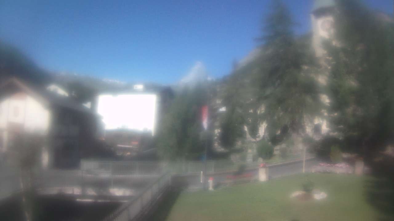 Archiv Foto Webcam Zermatt Kirche