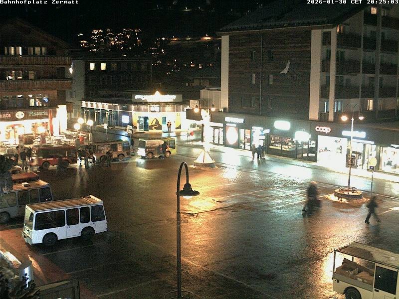 Archived image Webcam Zermatt Railway station