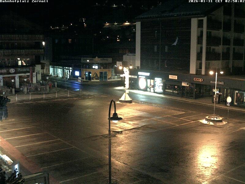 Archived image Webcam Zermatt Railway station