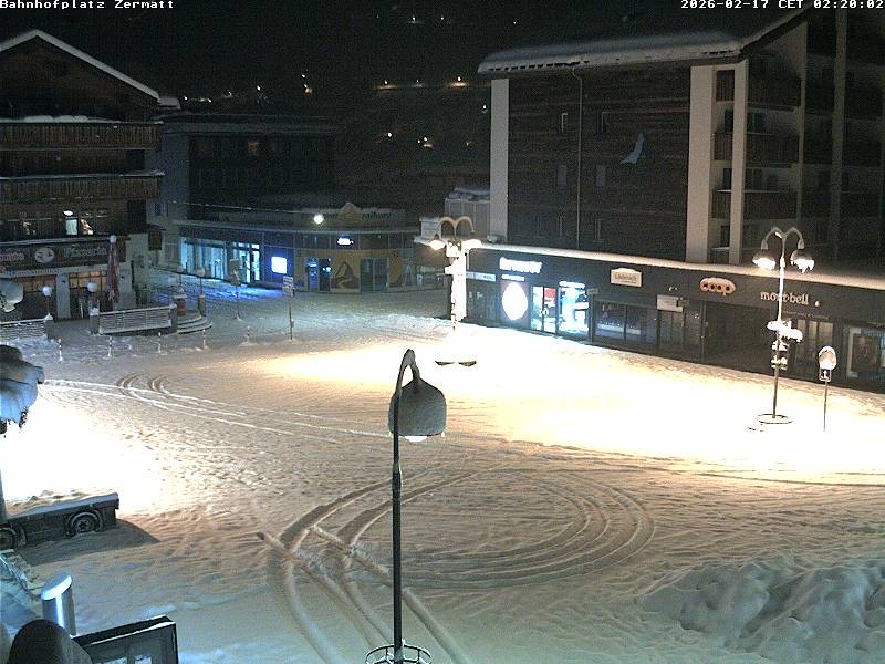 Archived image Webcam Zermatt Railway station