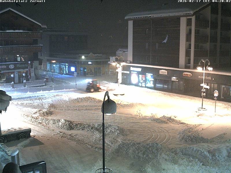 Archived image Webcam Zermatt Railway station