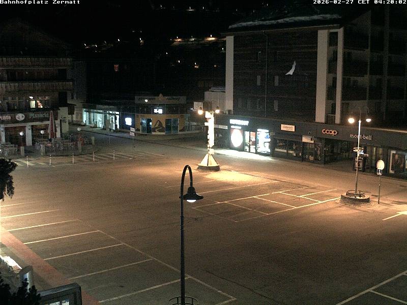 Archived image Webcam Zermatt Railway station